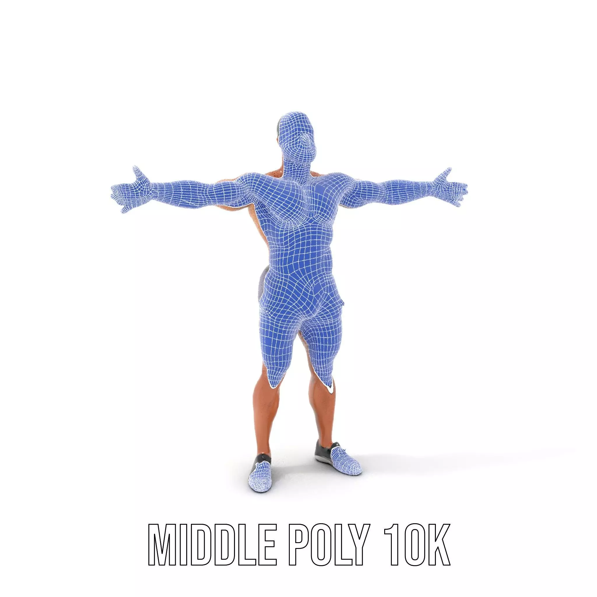 Male Athlete Model Pack with Athletic Build Low-poly 3D model_24