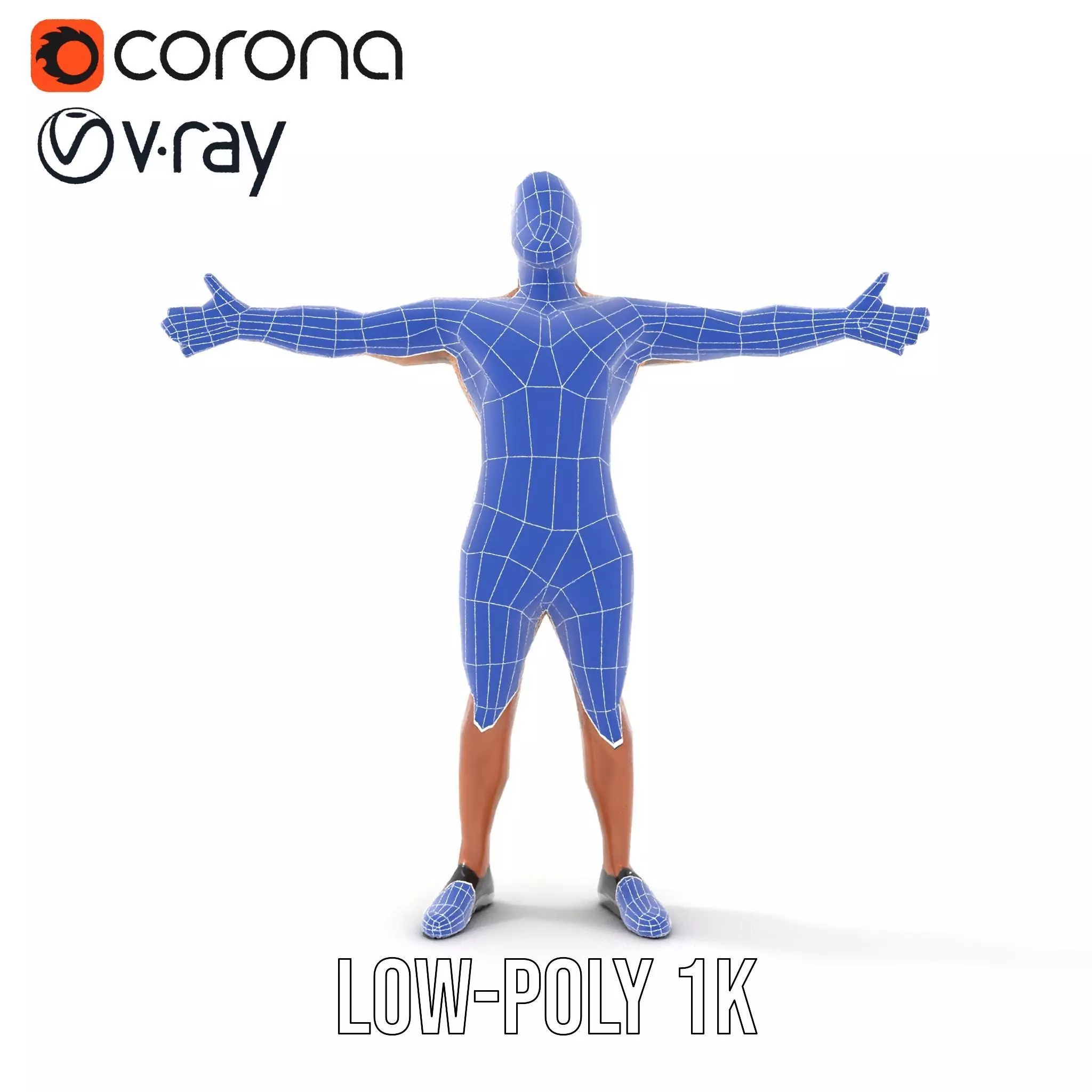 Male Athlete Model Pack with Athletic Build Low-poly 3D model_16