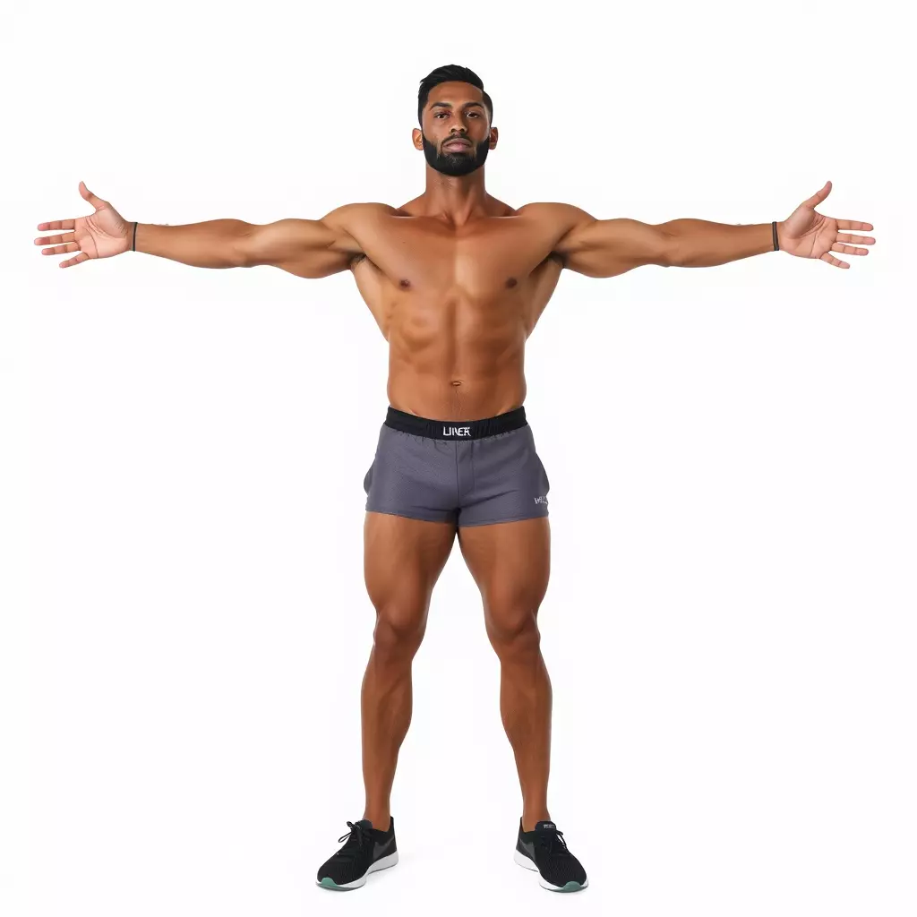 Male Athlete Model Pack with Athletic Build Low-poly 3D model_2