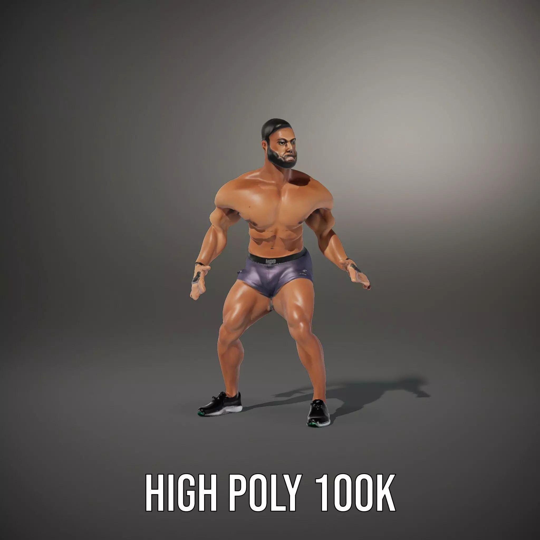 Male Athlete Model Pack with Athletic Build Low-poly 3D model_23