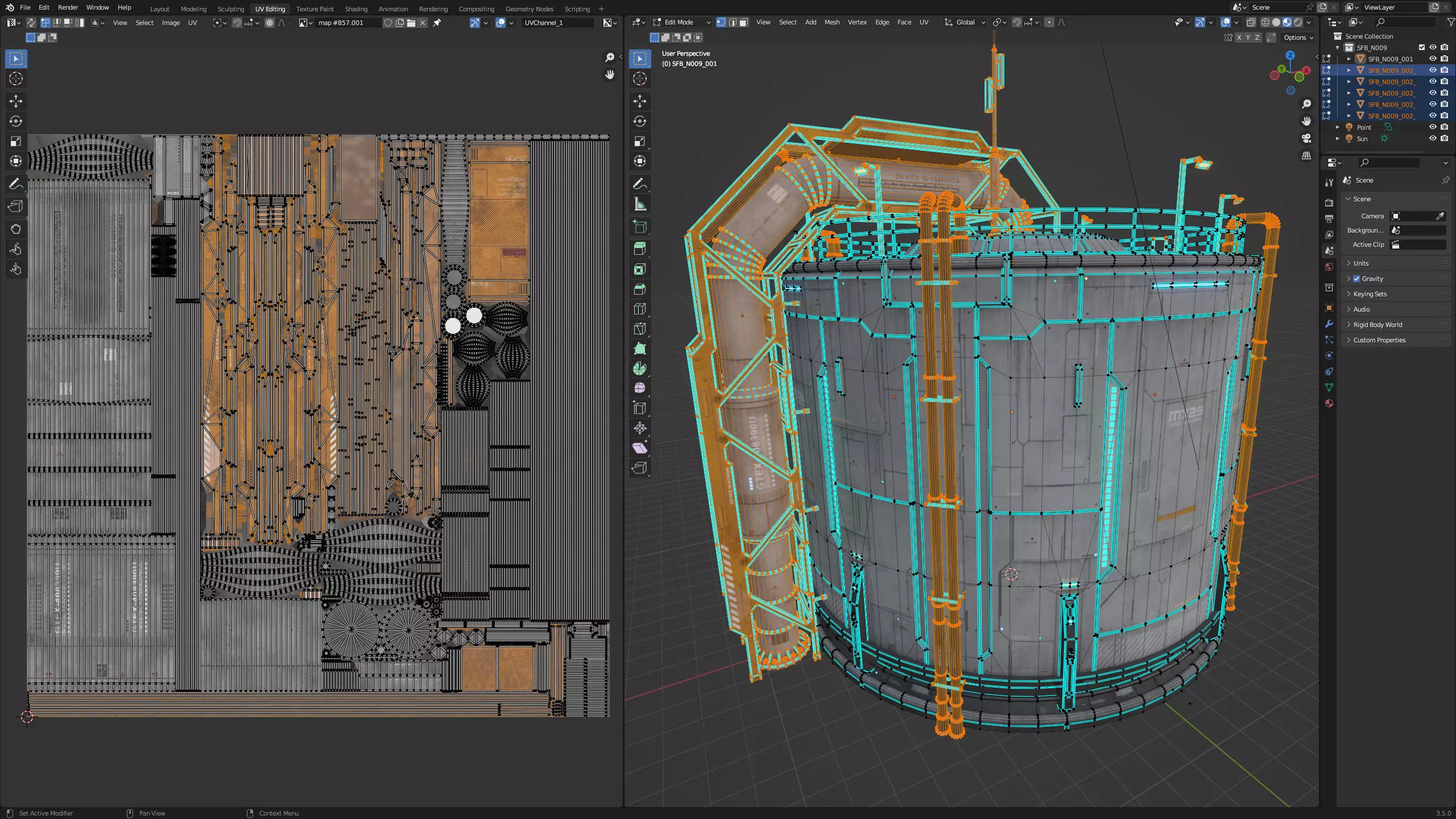 Sci-Fi Building 009 Industry-PBR Low-poly 3D model_14