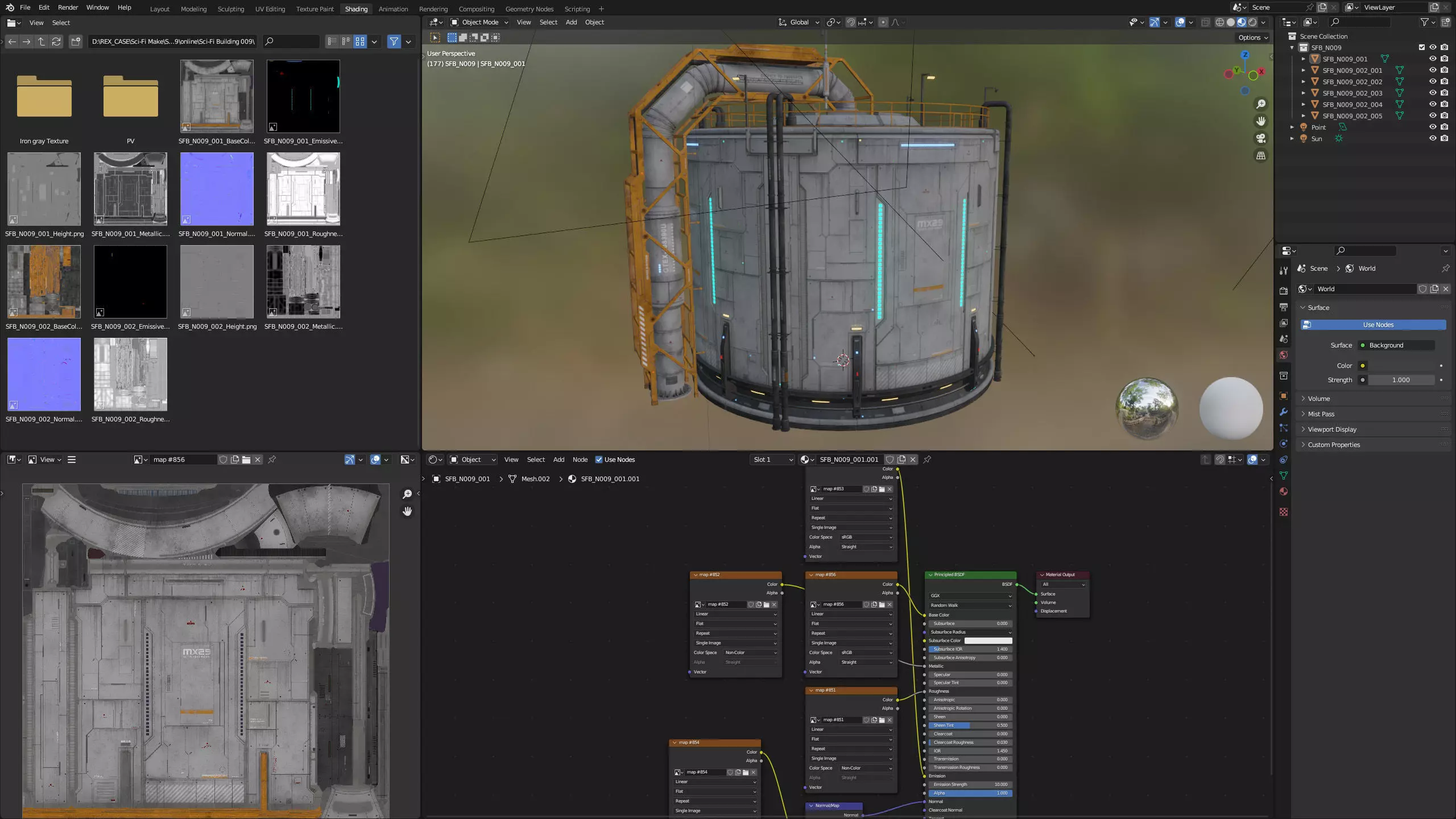 Sci-Fi Building 009 Industry-PBR Low-poly 3D model_15