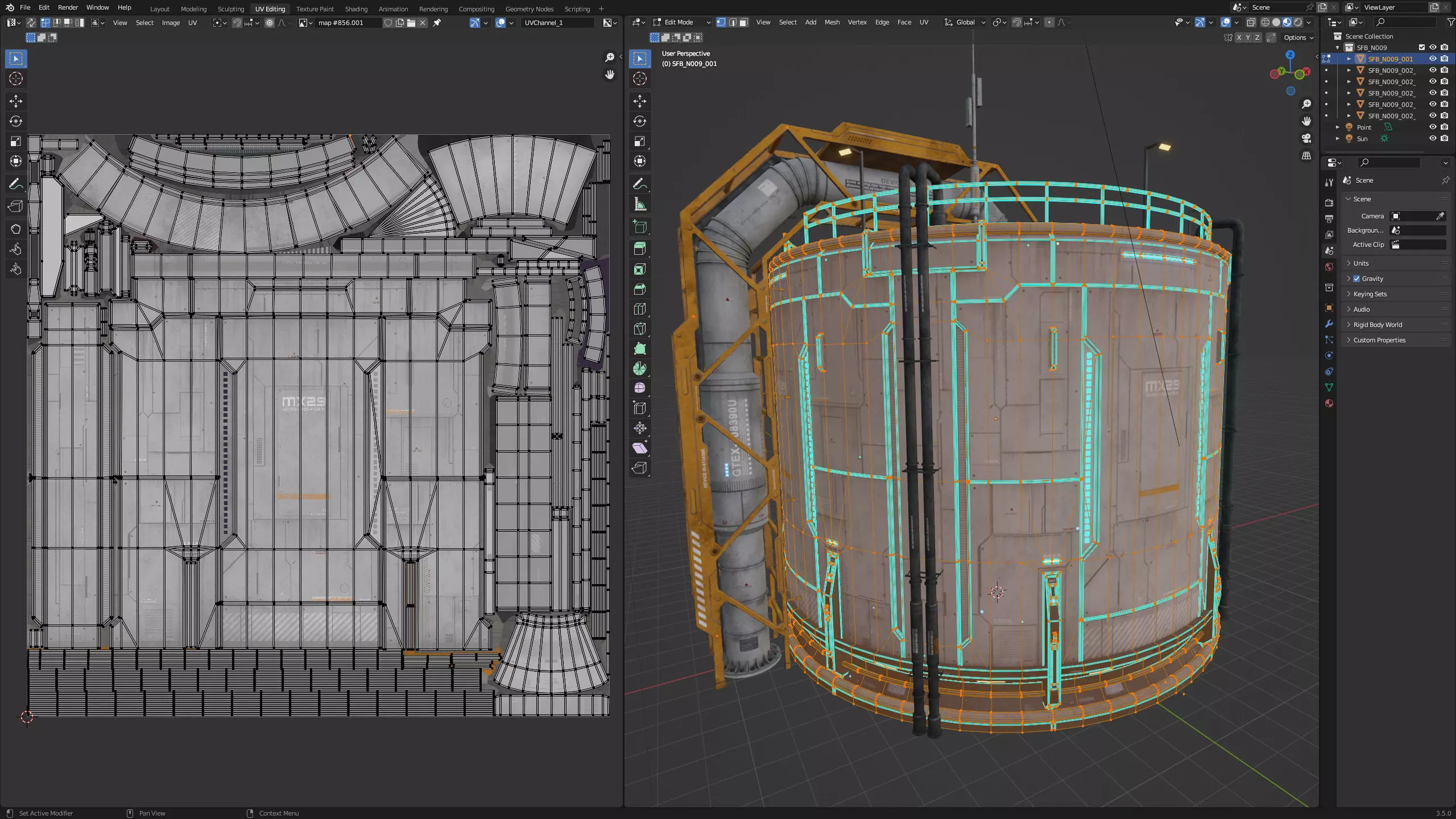 Sci-Fi Building 009 Industry-PBR Low-poly 3D model_13