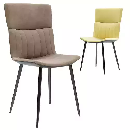 Modern upholstered faux leather dining chair