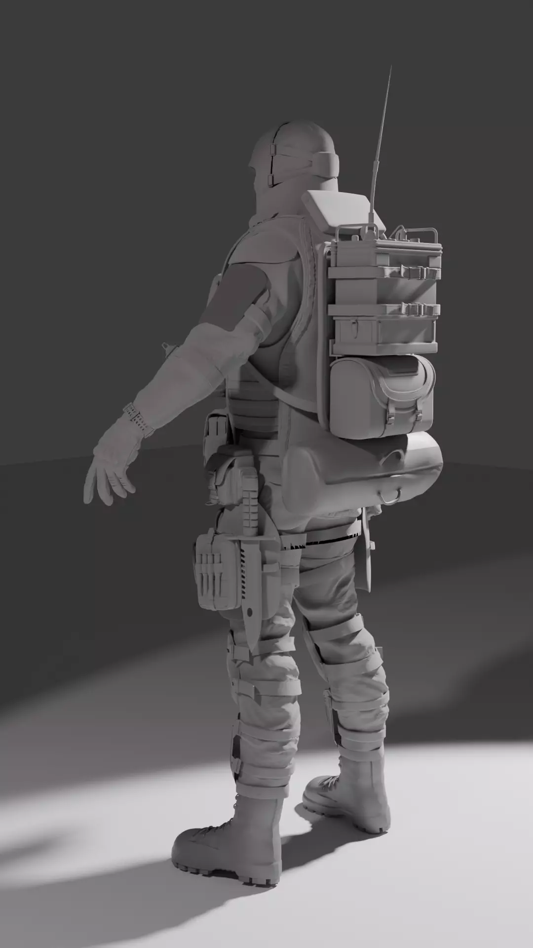 Military Tactical Soldier High-Poly Sculpt ZBrush Game Asset WIP 3D model_10