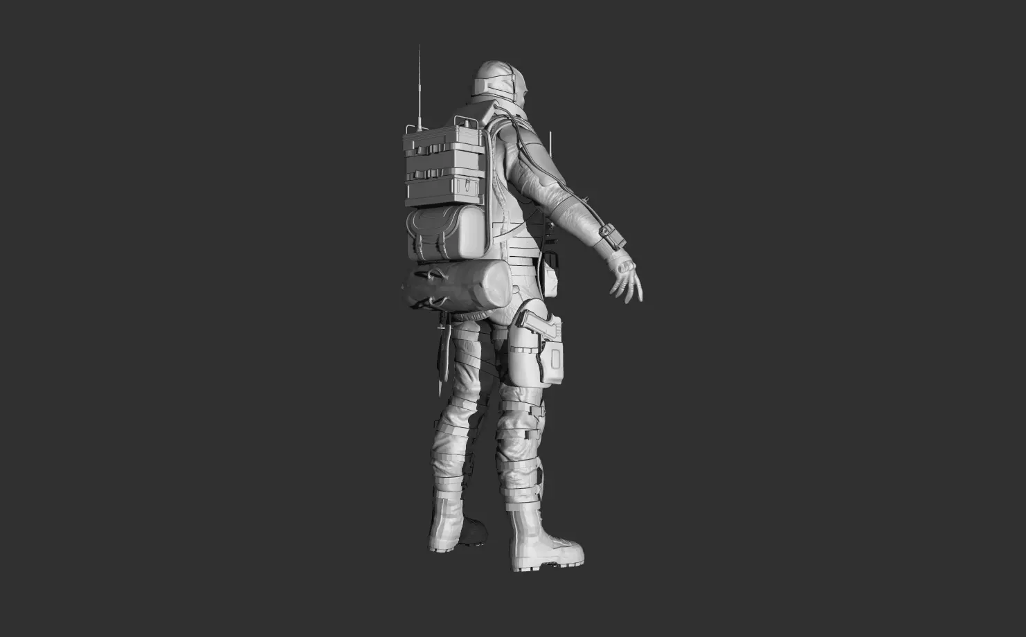 Military Tactical Soldier High-Poly Sculpt ZBrush Game Asset WIP 3D model_4