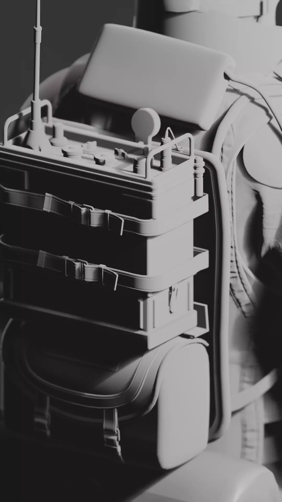 Military Tactical Soldier High-Poly Sculpt ZBrush Game Asset WIP 3D model_11