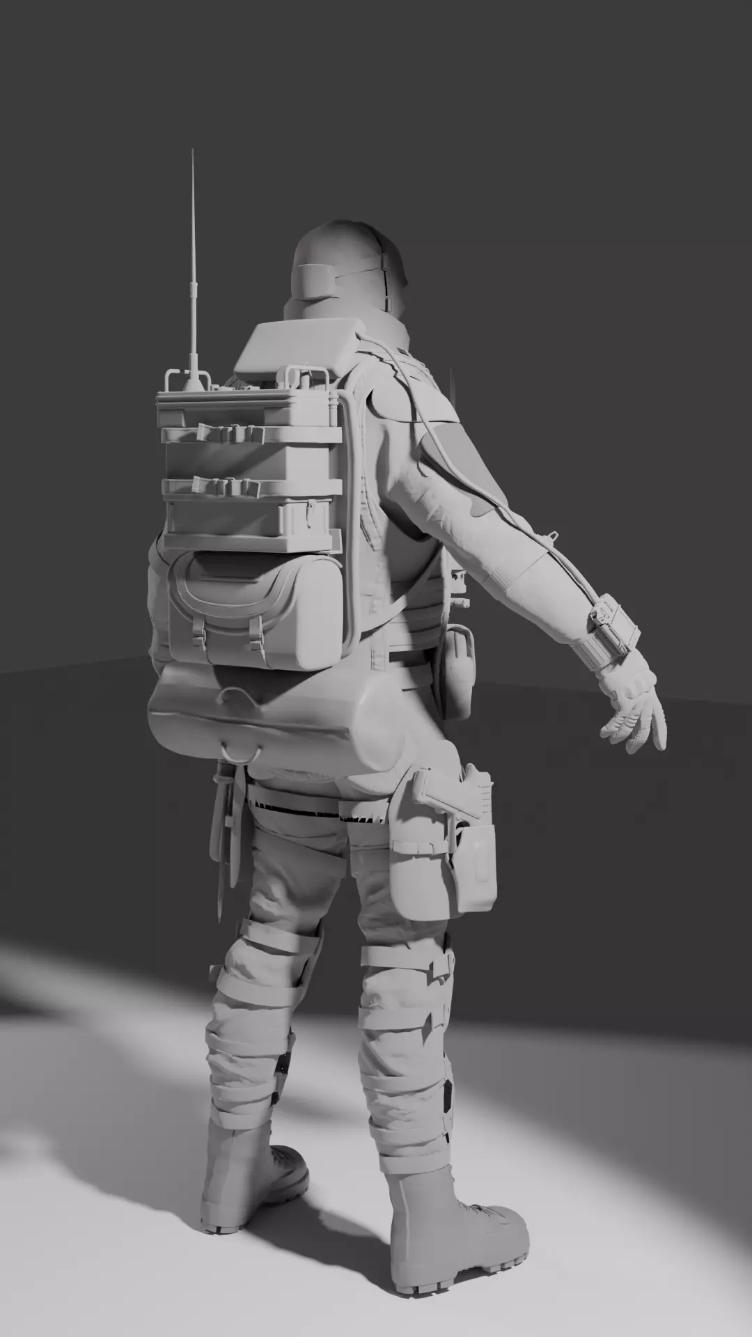 Military Tactical Soldier High-Poly Sculpt ZBrush Game Asset WIP 3D model_9