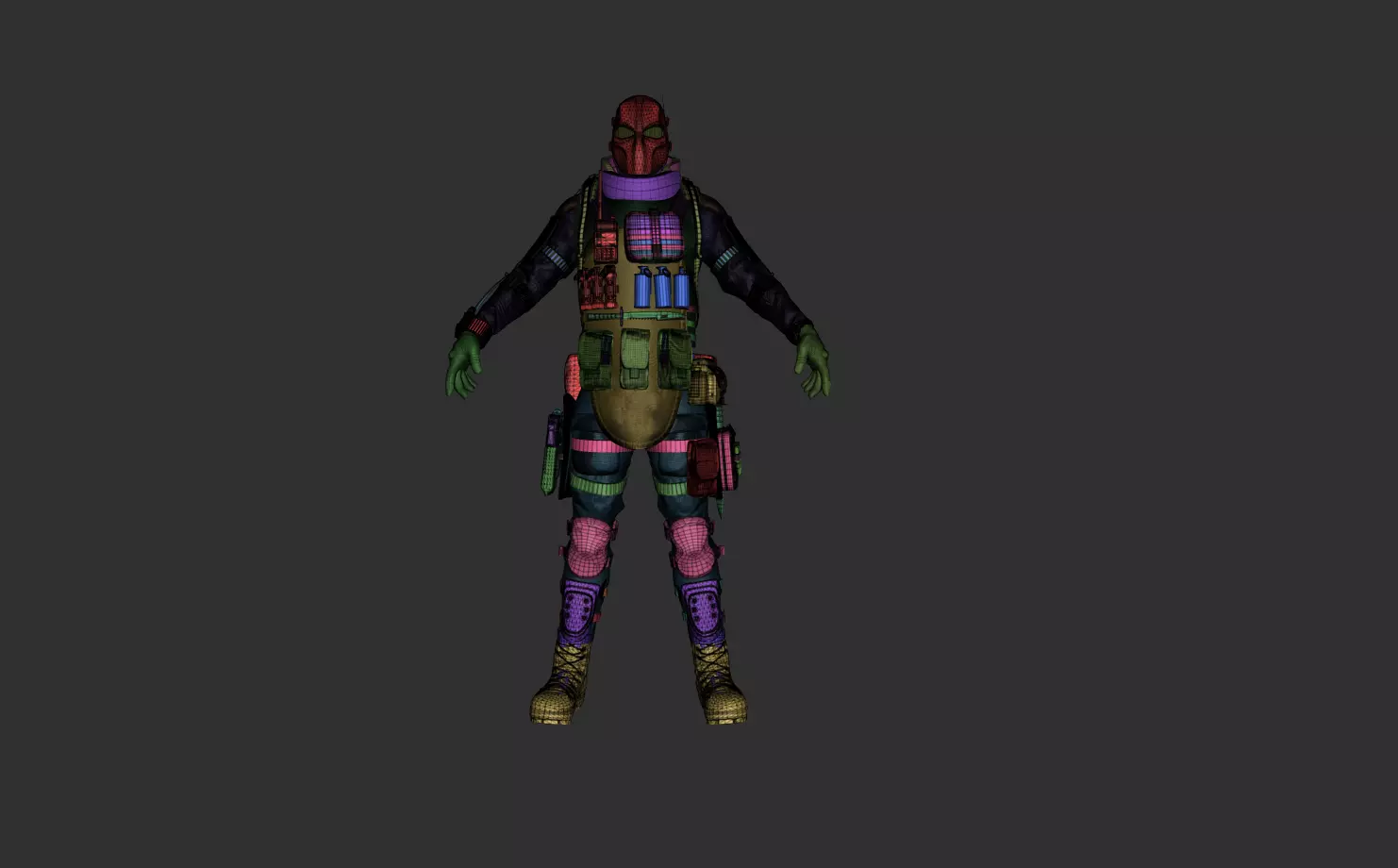 Military Tactical Soldier High-Poly Sculpt ZBrush Game Asset WIP 3D model_13