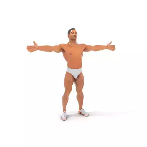 Athletic Male Figure Model Pack Low-poly 3D model