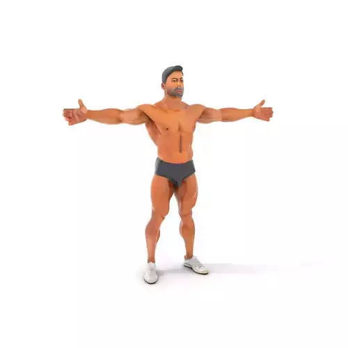 Muscular Human Anatomy Model Pack for Rendering and Animation Low-poly 3D model