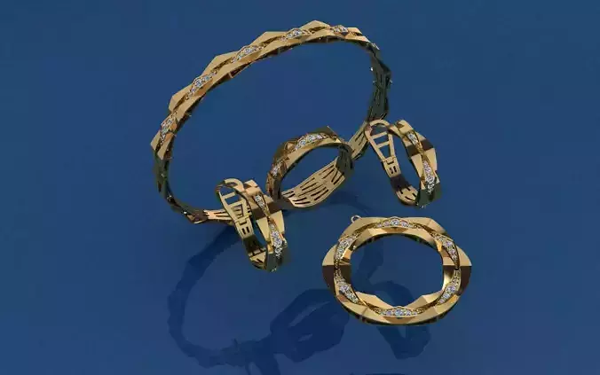 Eternal Twist Full Set Jewelry 3D print model Eternal Twist Full Set Jewelry 3D print model
