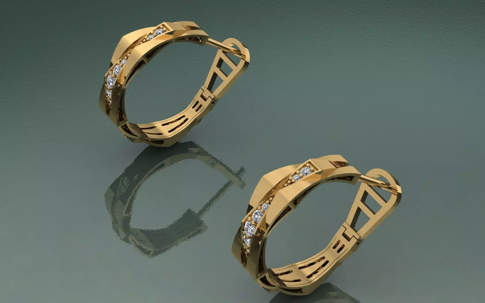 Eternal Twist Full Set Jewelry 3D print model_3