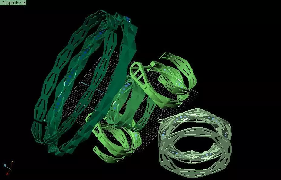 Eternal Twist Full Set Jewelry 3D print model_27