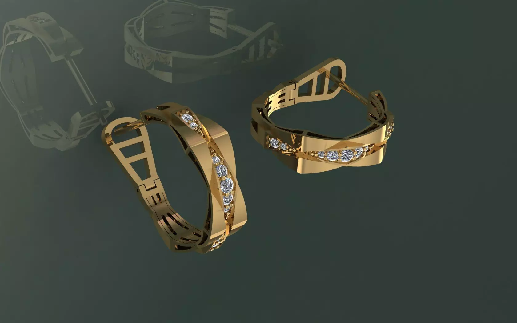 Eternal Twist Full Set Jewelry 3D print model_10