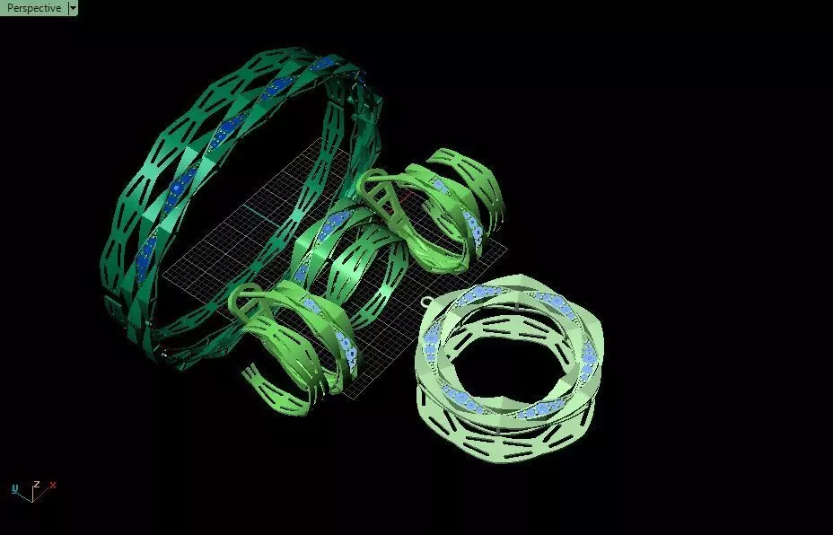 Eternal Twist Full Set Jewelry 3D print model_26