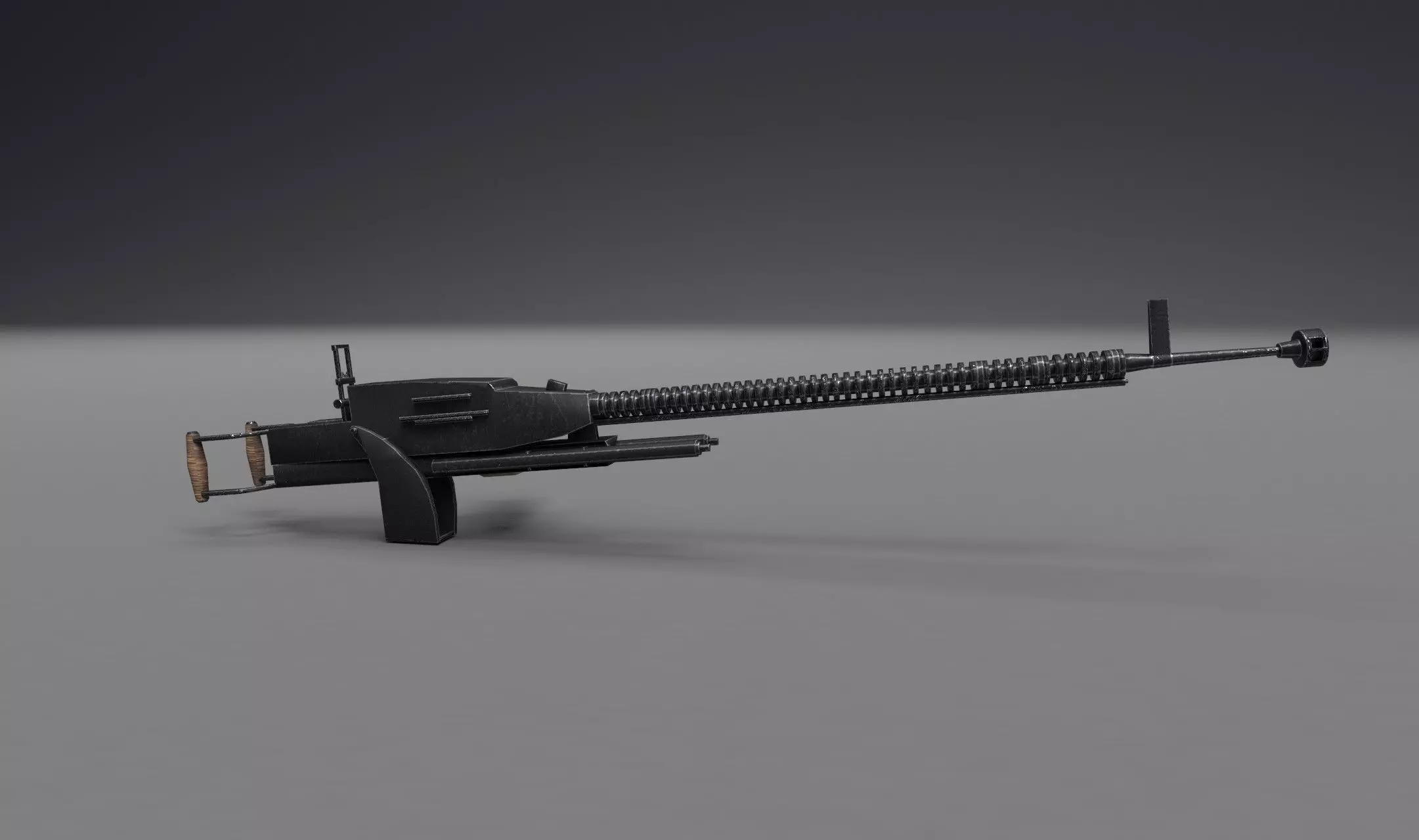 DShK Machine gun Low-poly 3D model