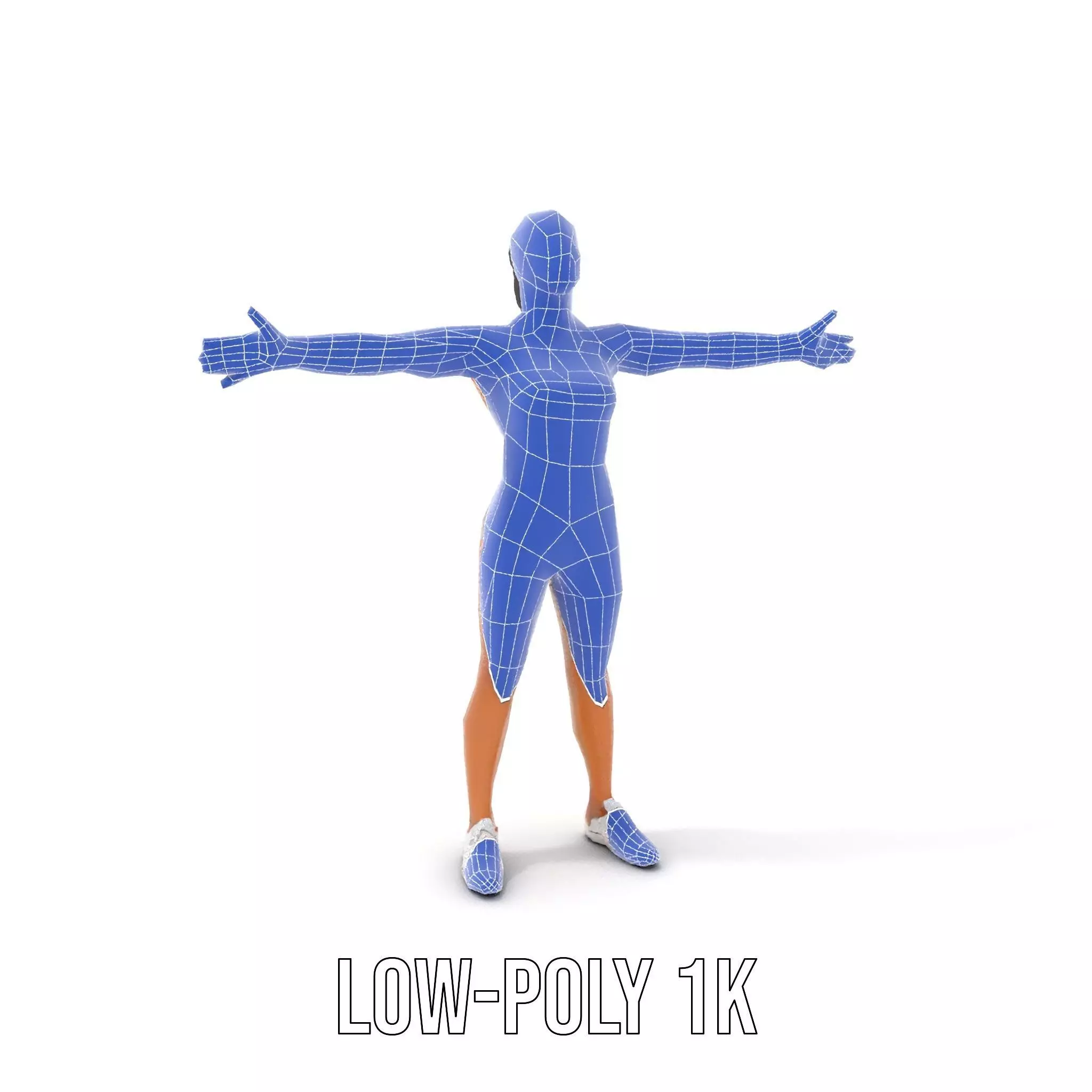 Athletic Female Model Pack for Fitness and Sports Projects Low-poly 3D model_11