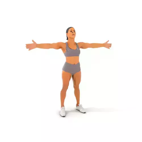 Athletic Female Model Pack for Fitness and Sports Projects Low-poly 3D model