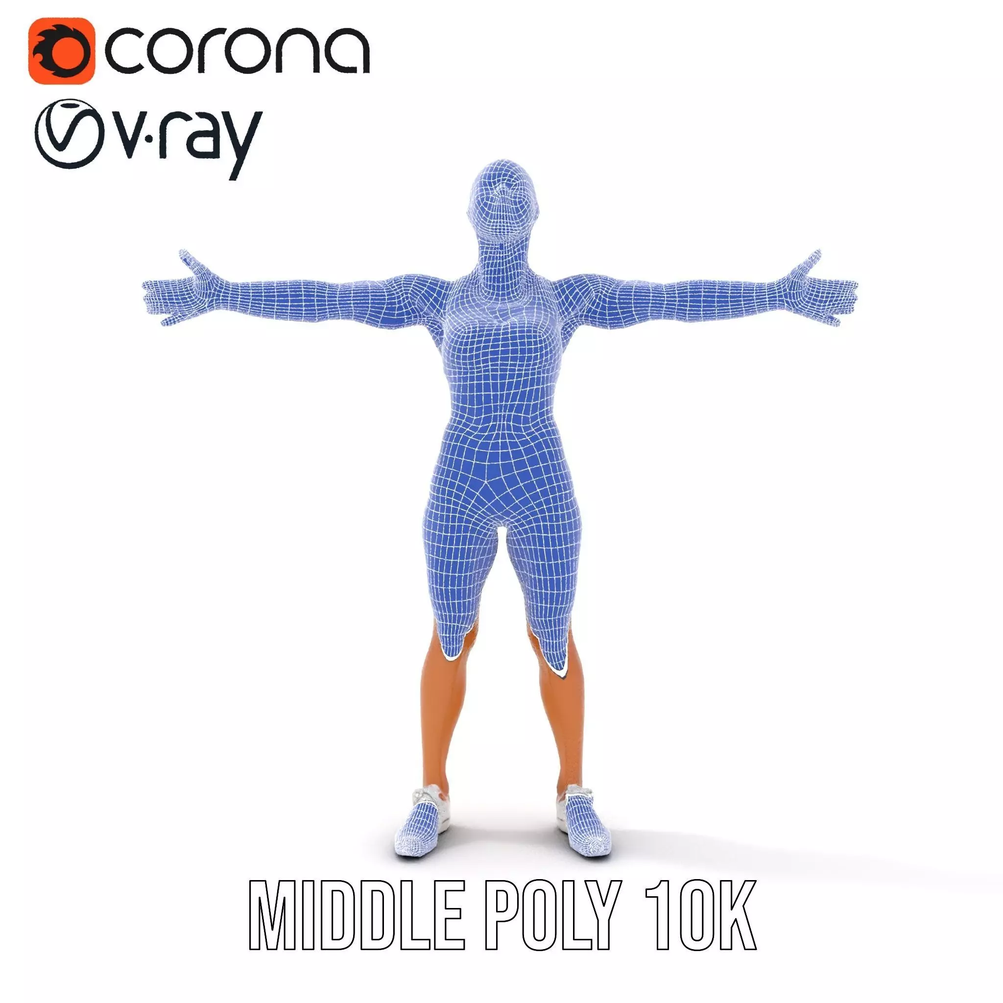 Athletic Female Model Pack for Fitness and Sports Projects Low-poly 3D model_27