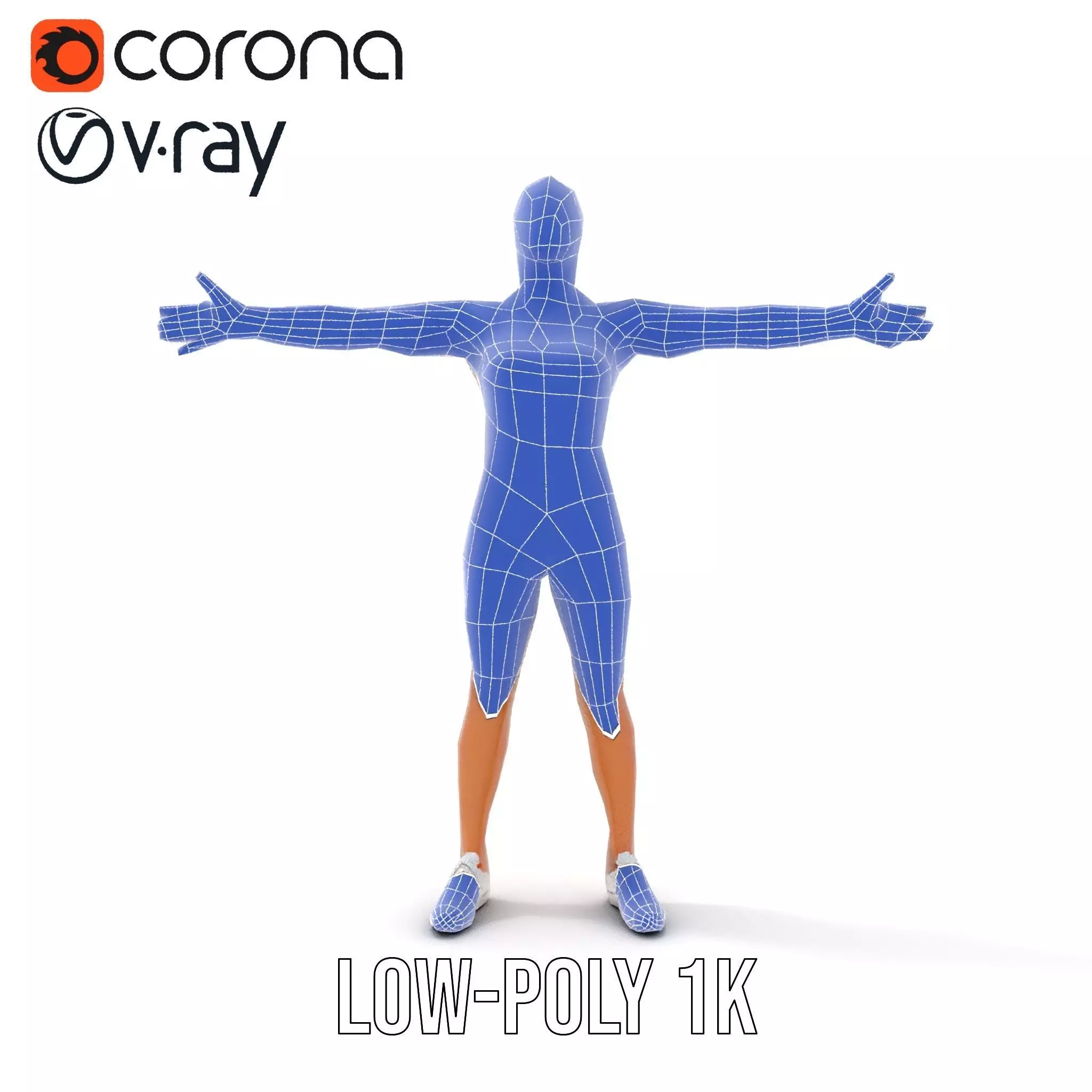 Athletic Female Model Pack for Fitness and Sports Projects Low-poly 3D model_28