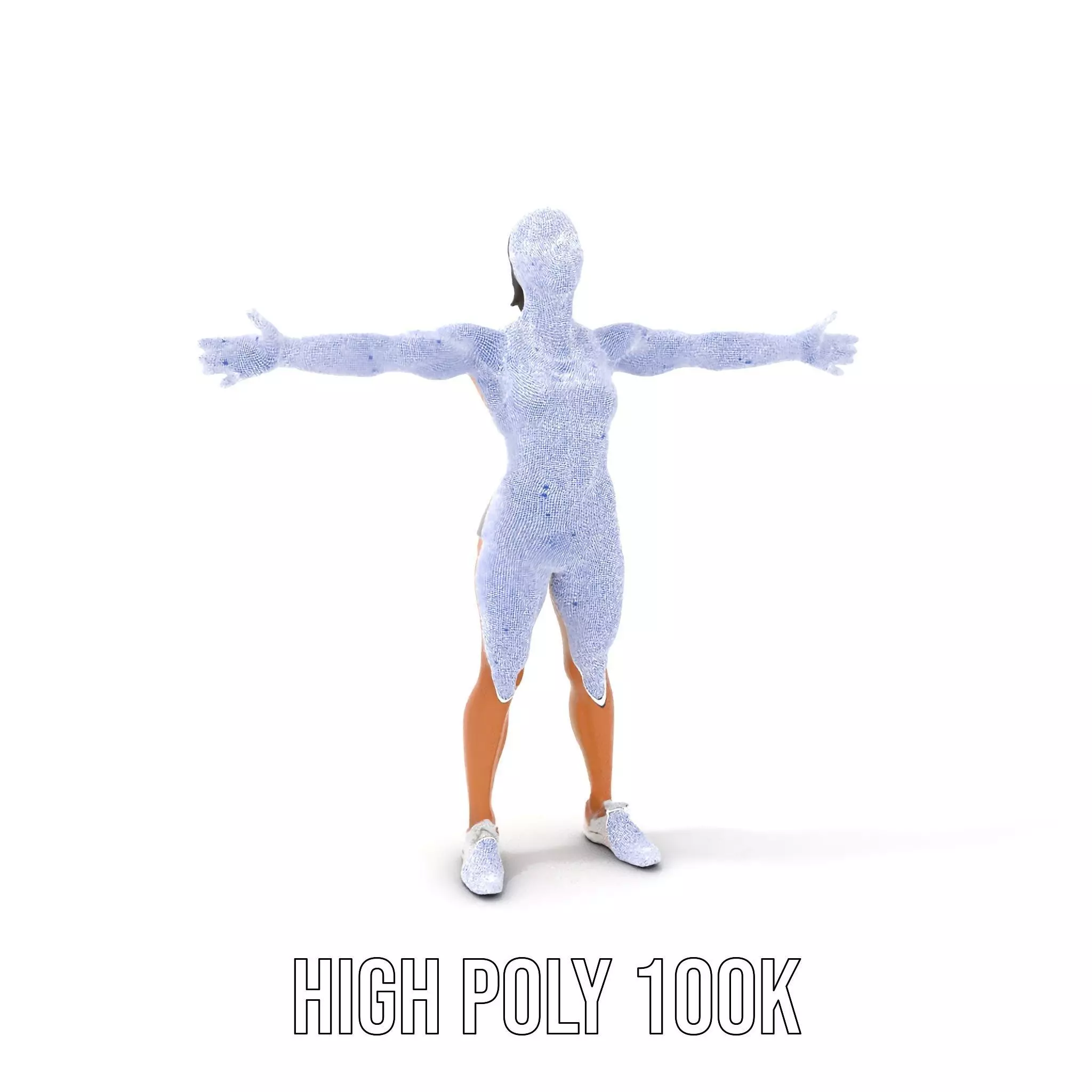 Athletic Female Model Pack for Fitness and Sports Projects Low-poly 3D model_5