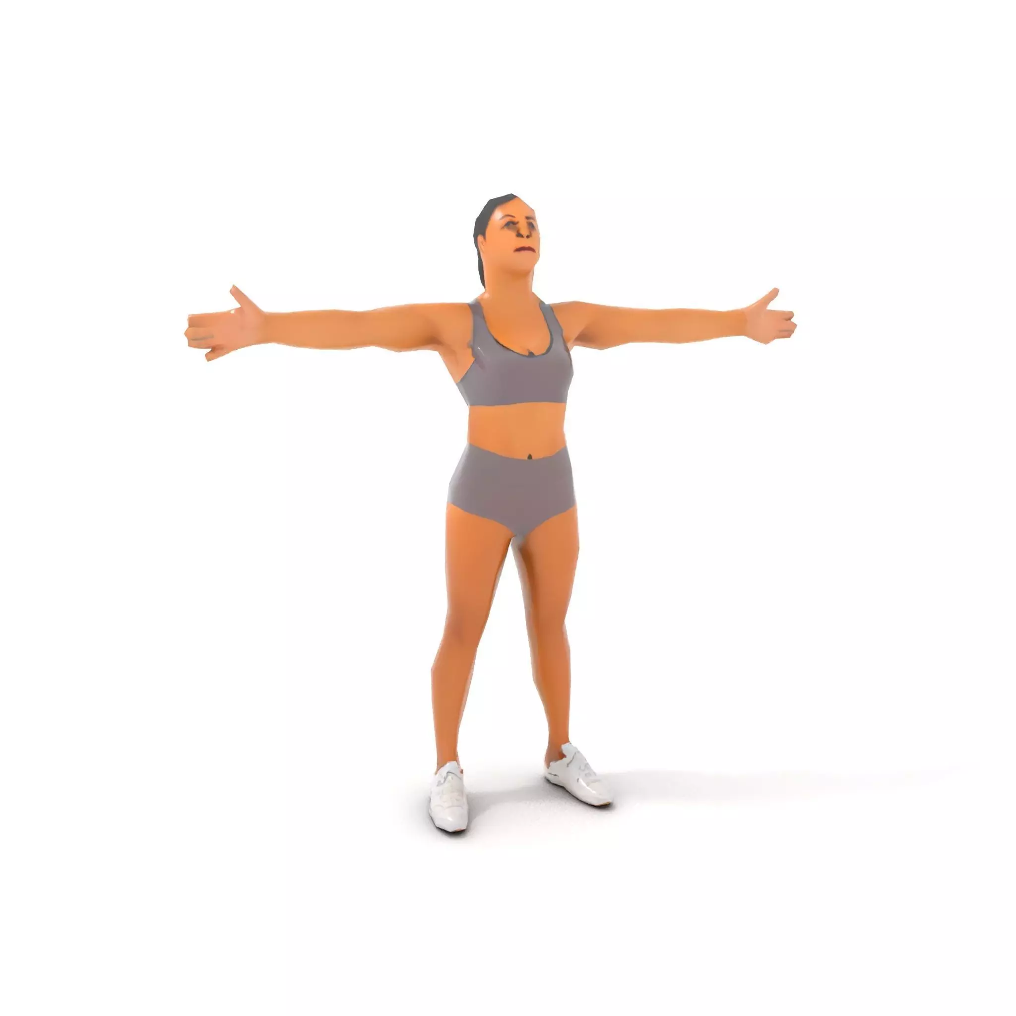 Athletic Female Model Pack for Fitness and Sports Projects Low-poly 3D model_17