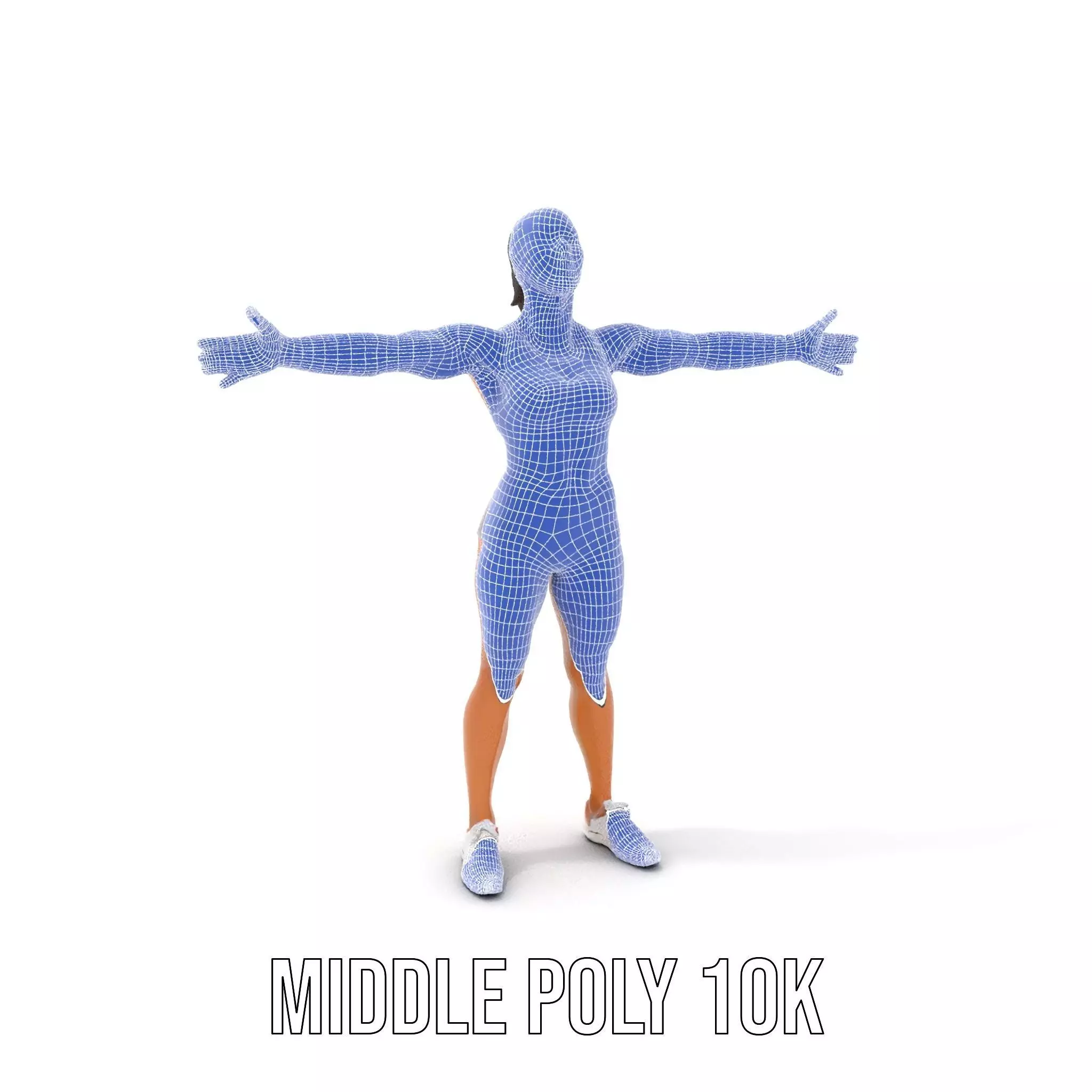 Athletic Female Model Pack for Fitness and Sports Projects Low-poly 3D model_22