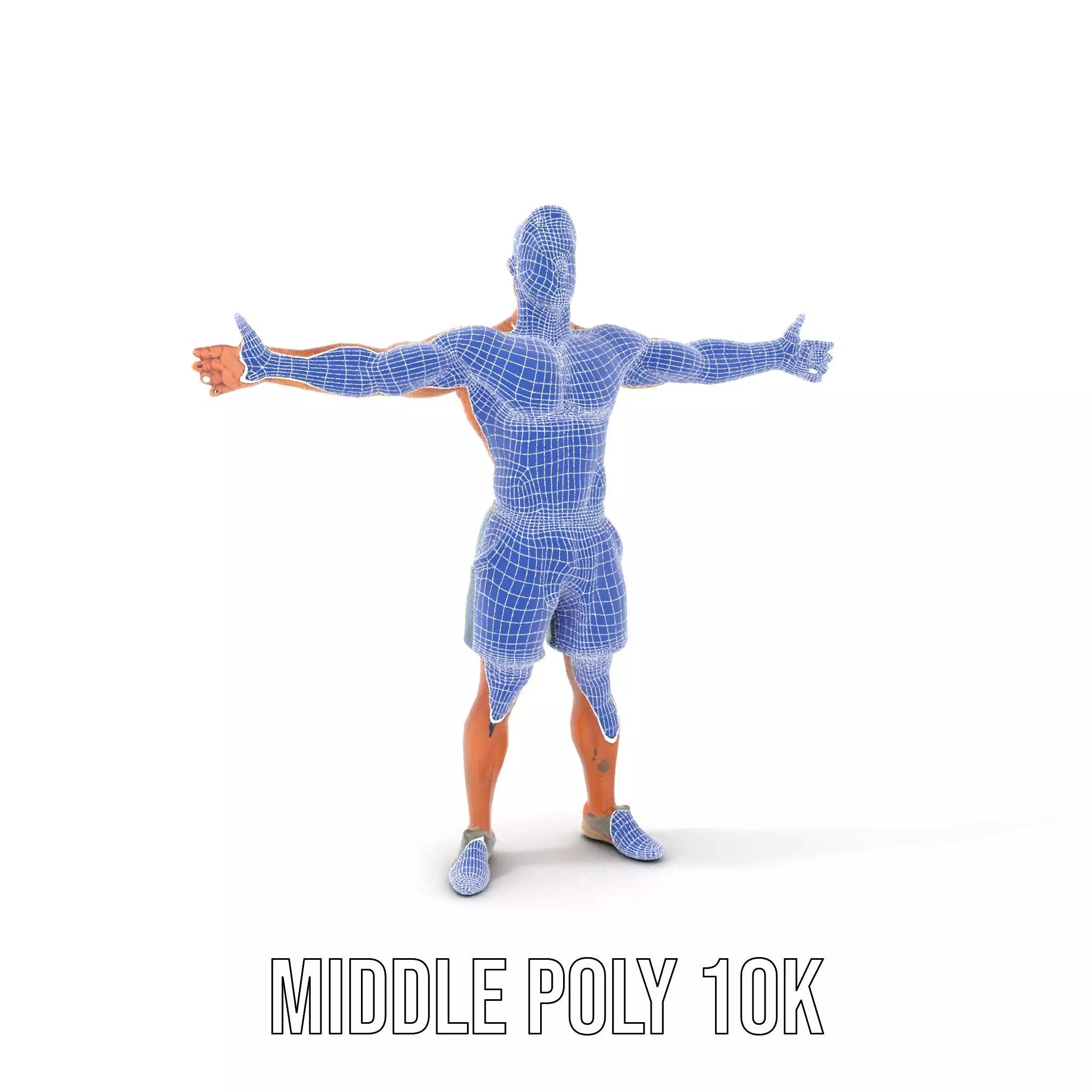 Athletic Male Figure Model Pack with Detailed Anatomy Low-poly 3D model_18