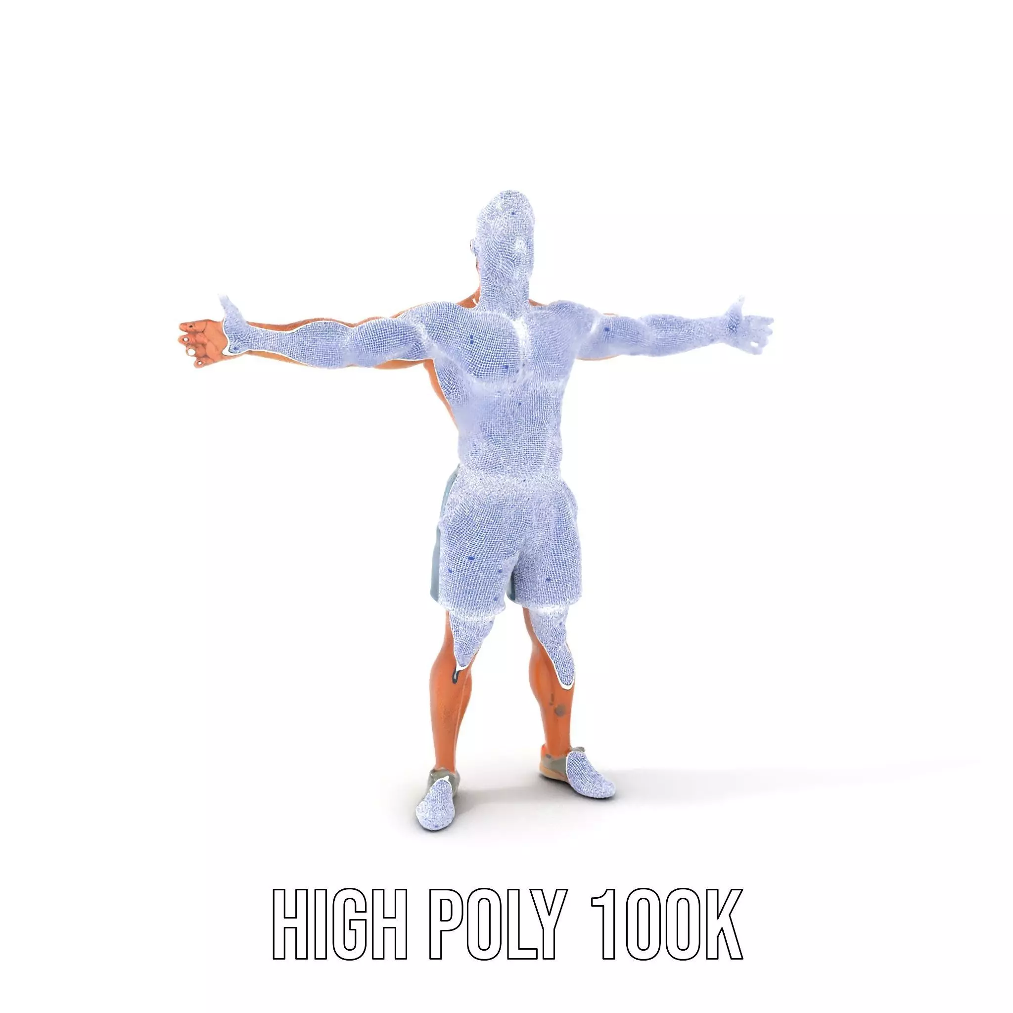 Athletic Male Figure Model Pack with Detailed Anatomy Low-poly 3D model_4