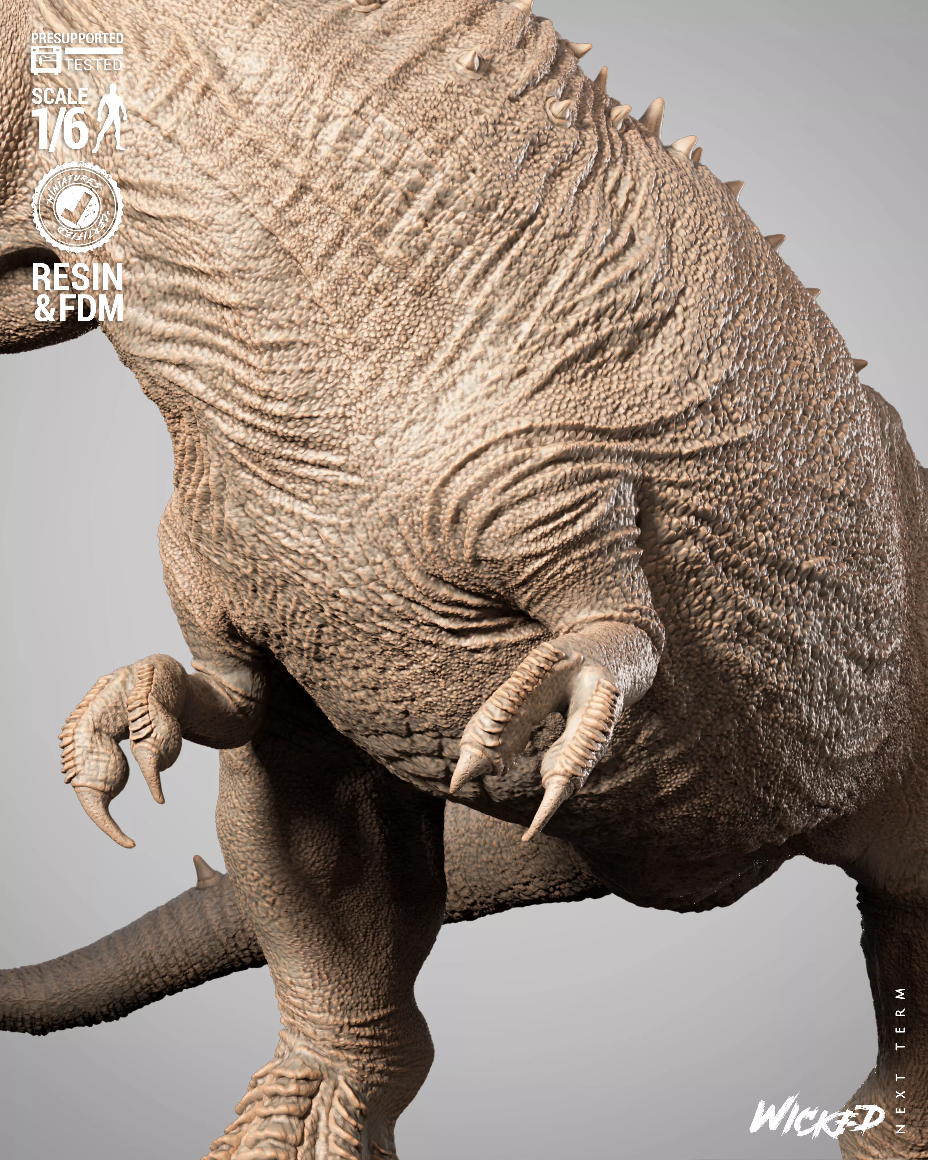 Wicked Video Games T-REX Sculpture 3D print model_23