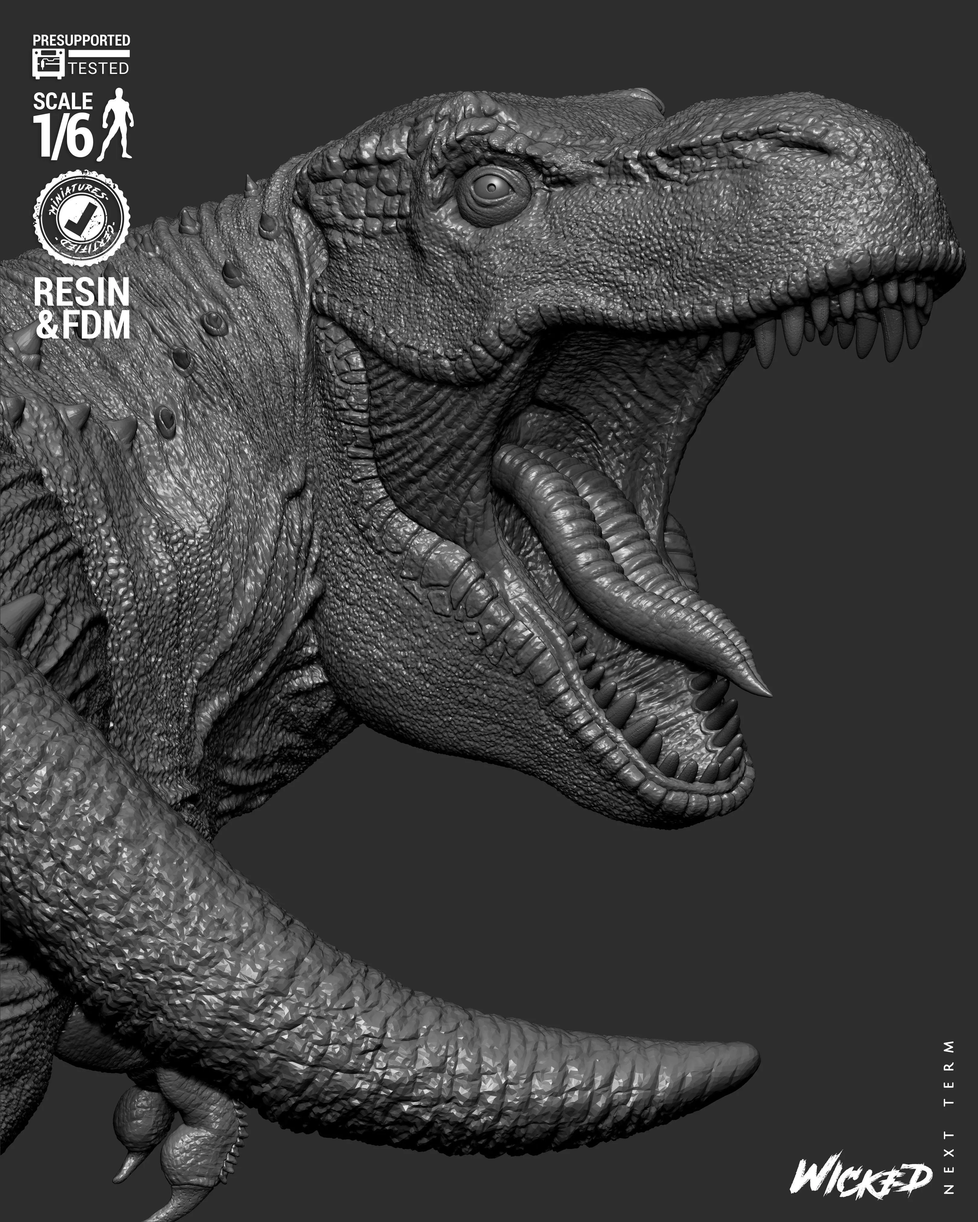 Wicked Video Games T-REX Sculpture 3D print model_58