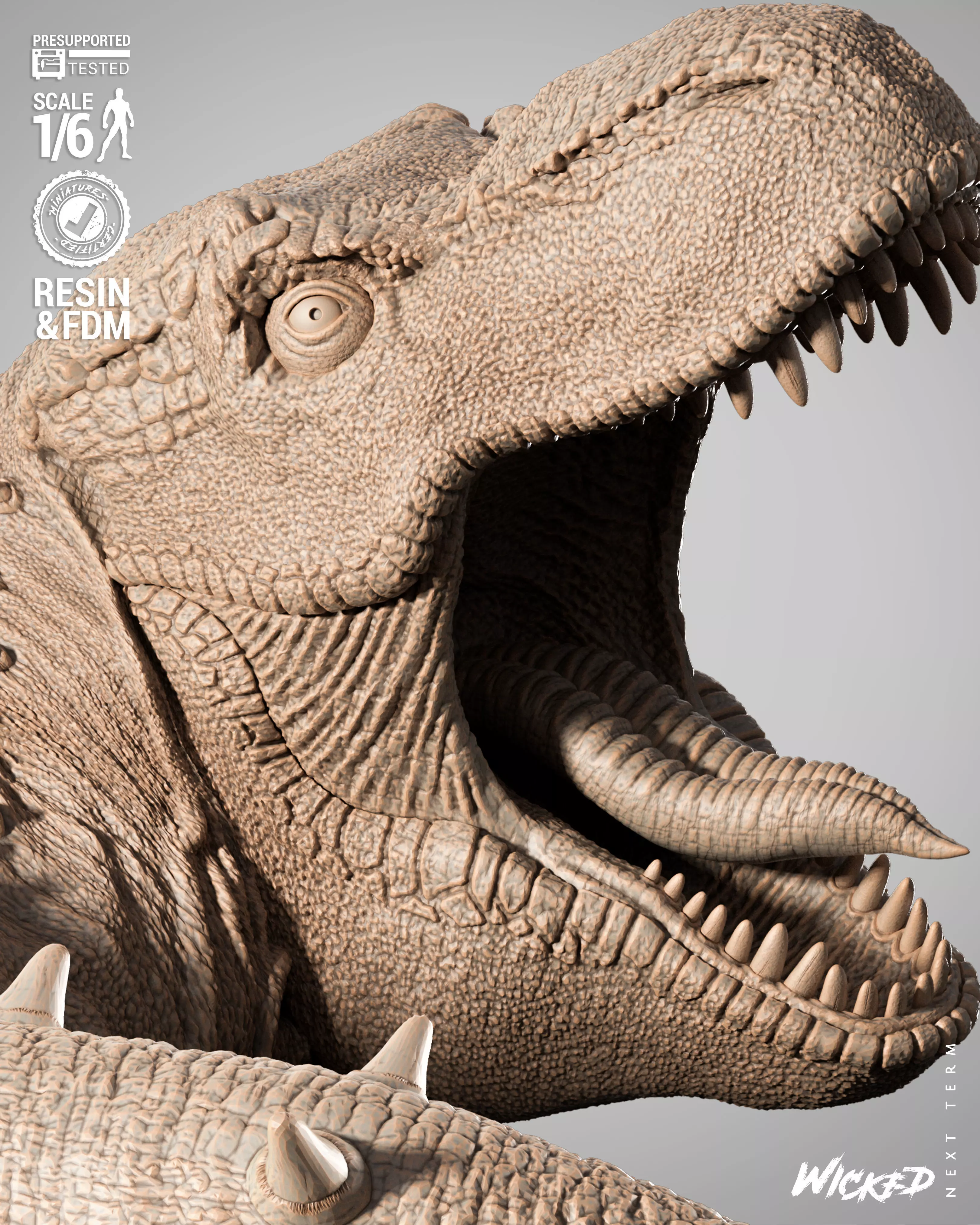 Wicked Video Games T-REX Sculpture 3D print model_8