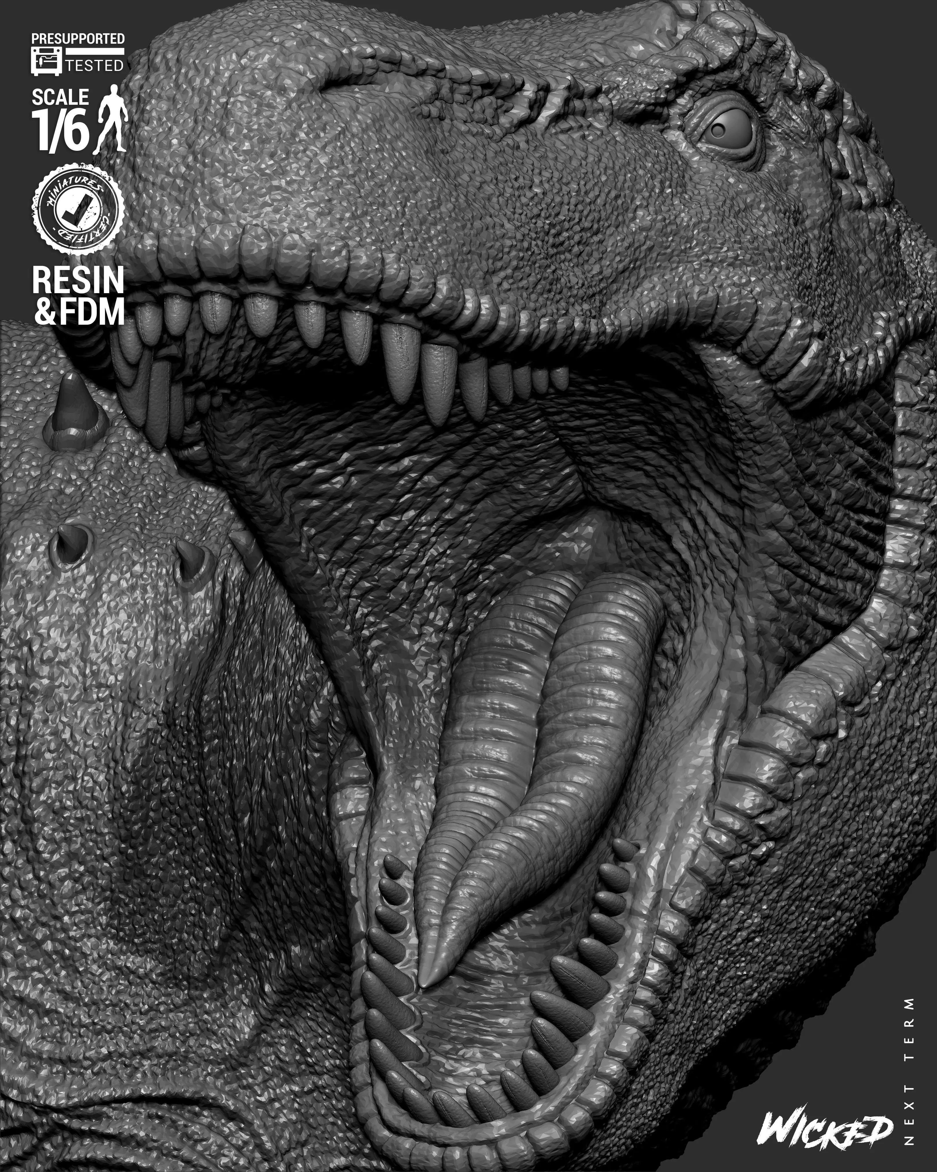 Wicked Video Games T-REX Sculpture 3D print model_69