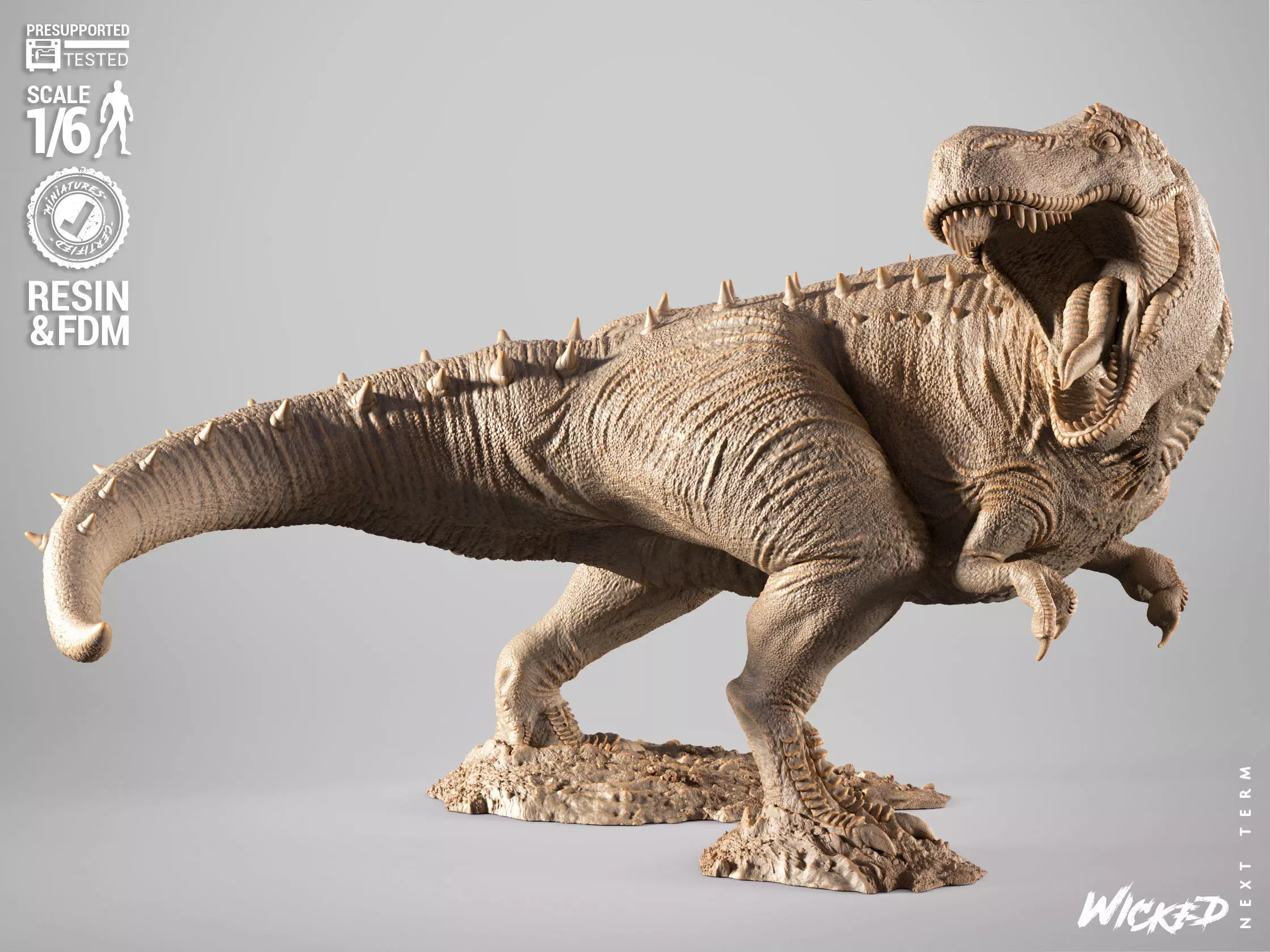 Wicked Video Games T-REX Sculpture 3D print model_27