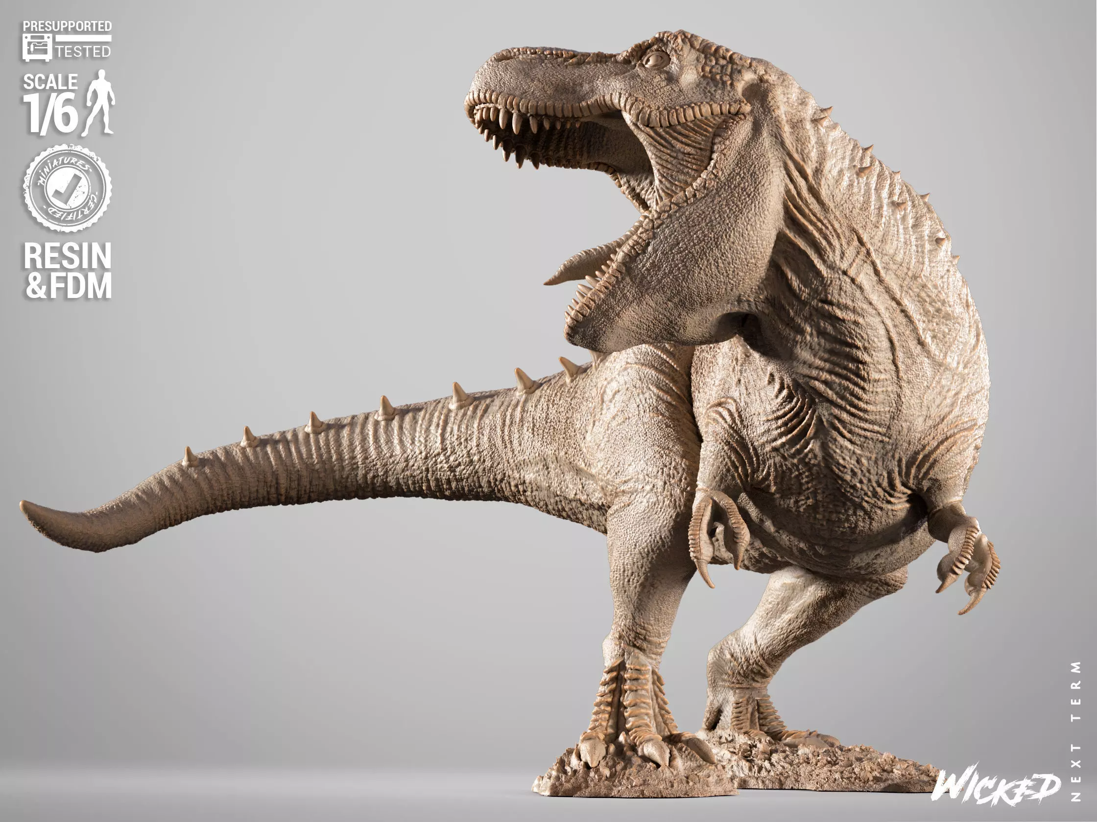 Wicked Video Games T-REX Sculpture 3D print model_28