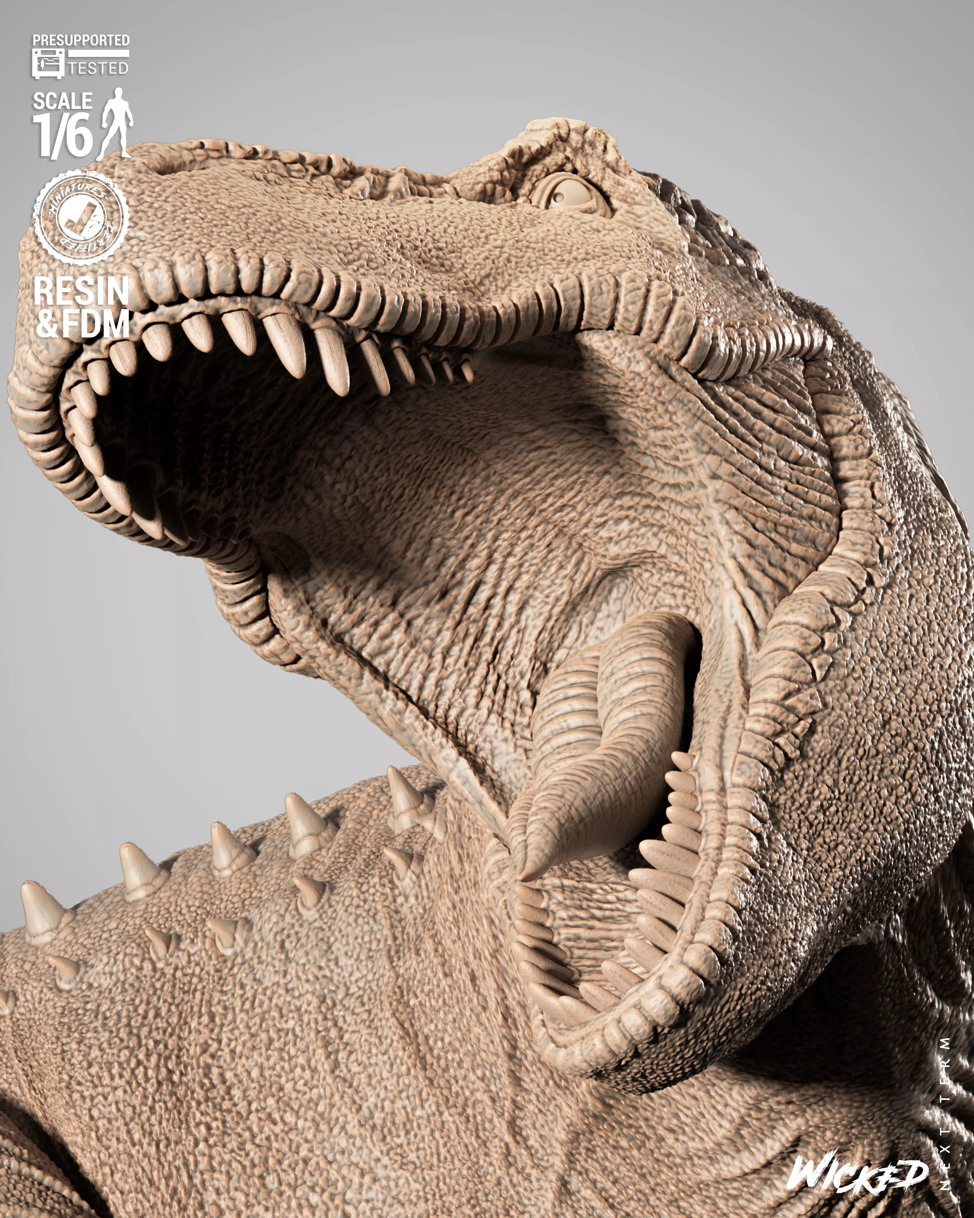 Wicked Video Games T-REX Sculpture 3D print model_10