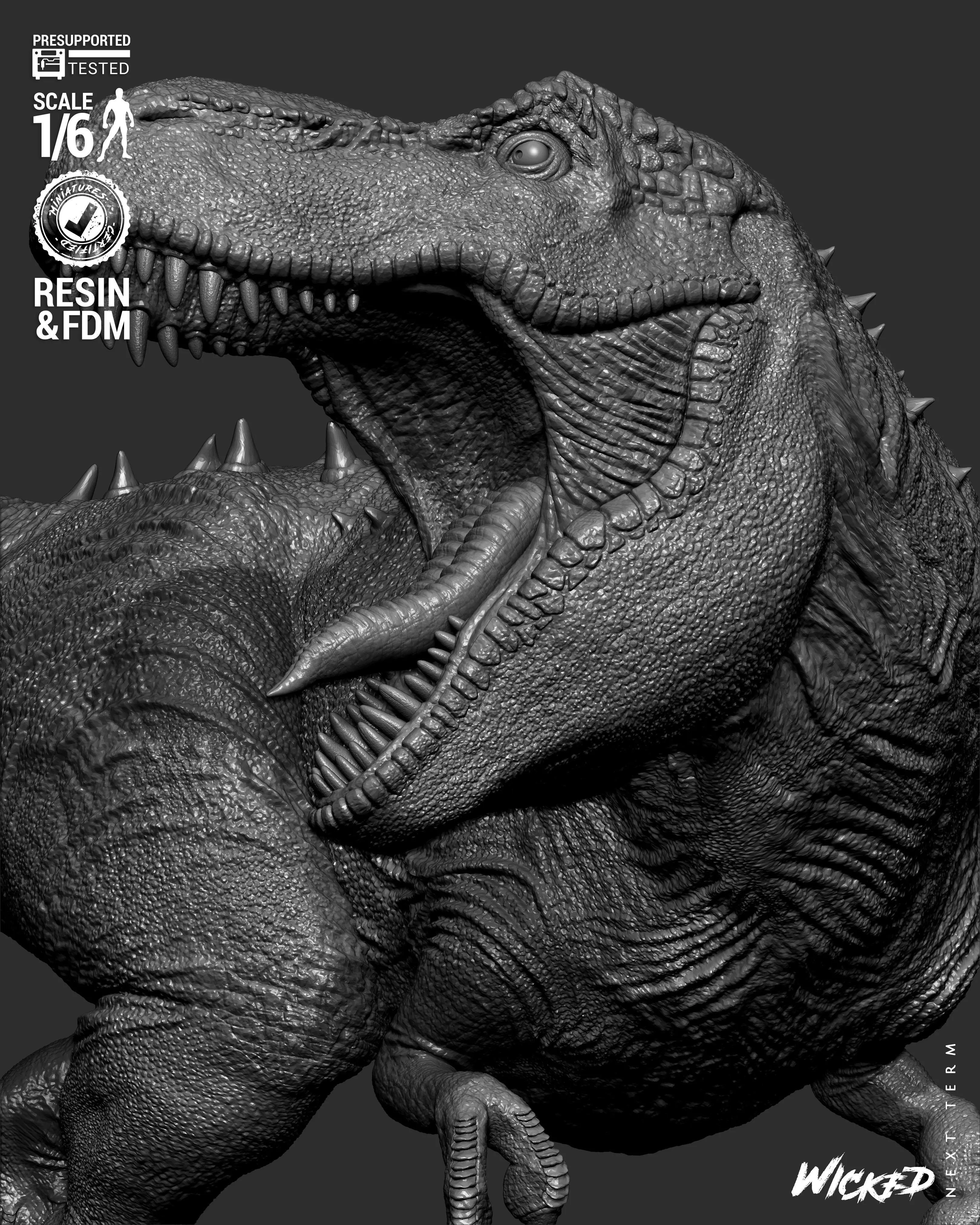 Wicked Video Games T-REX Sculpture 3D print model_46