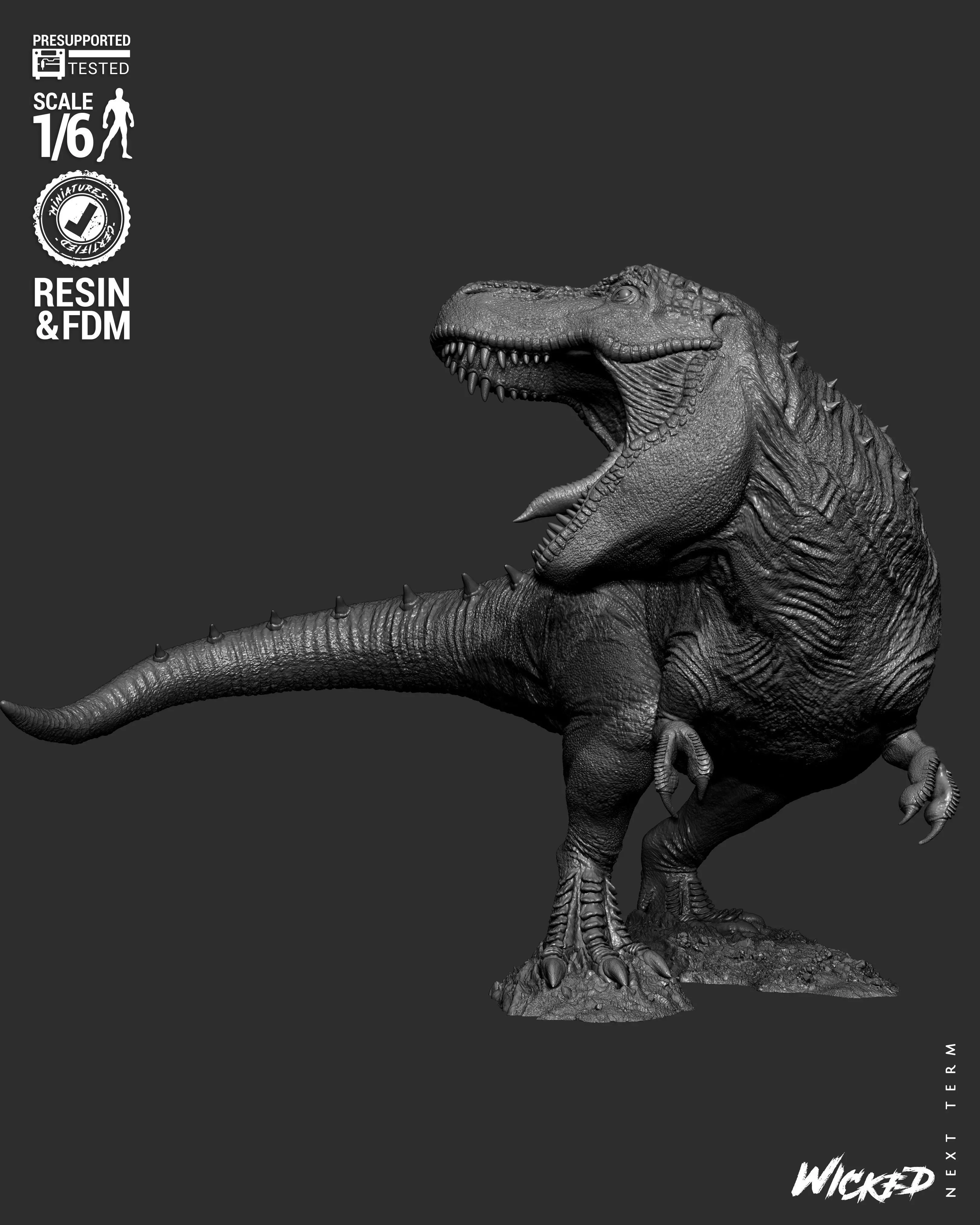 Wicked Video Games T-REX Sculpture 3D print model_37