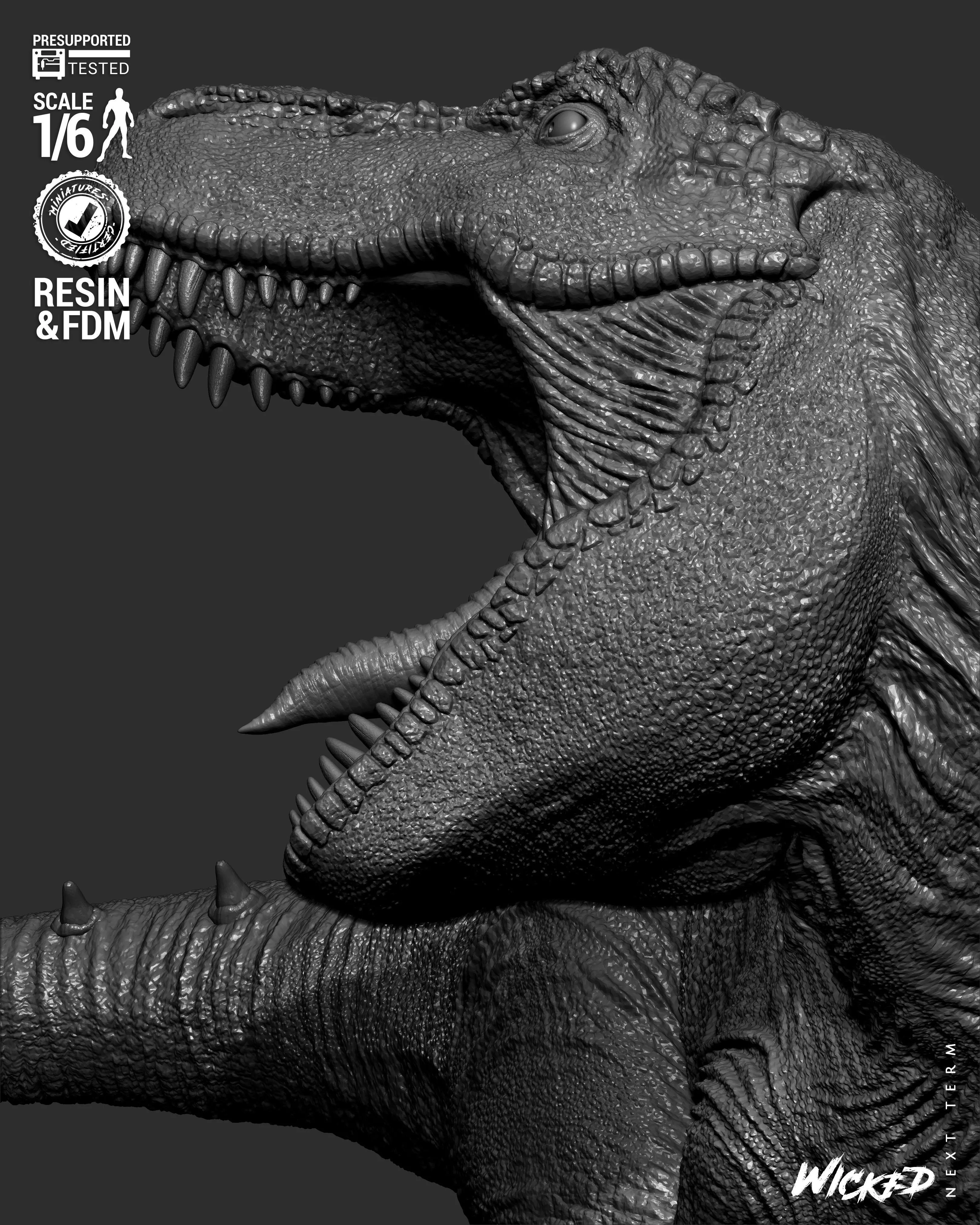Wicked Video Games T-REX Sculpture 3D print model_45