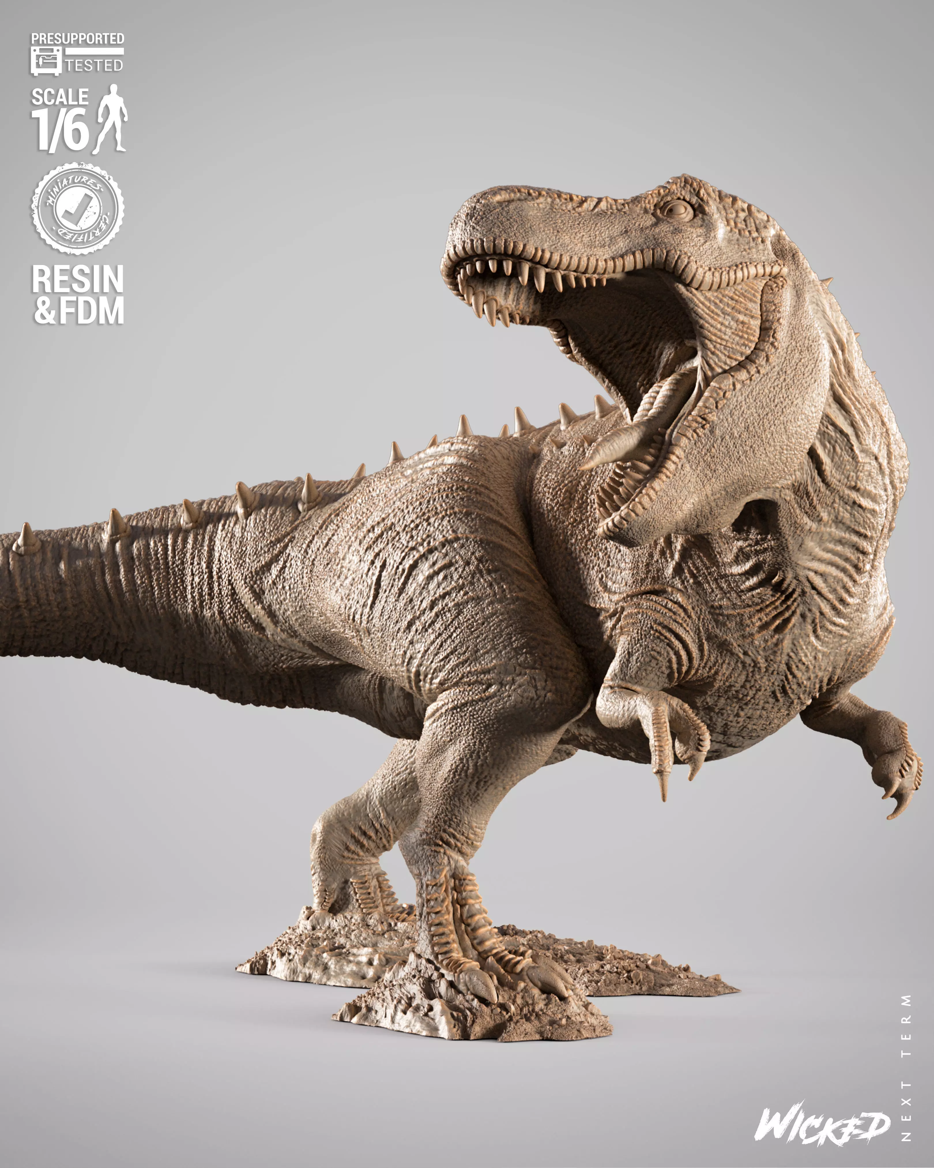 Wicked Video Games T-REX Sculpture 3D print model_2