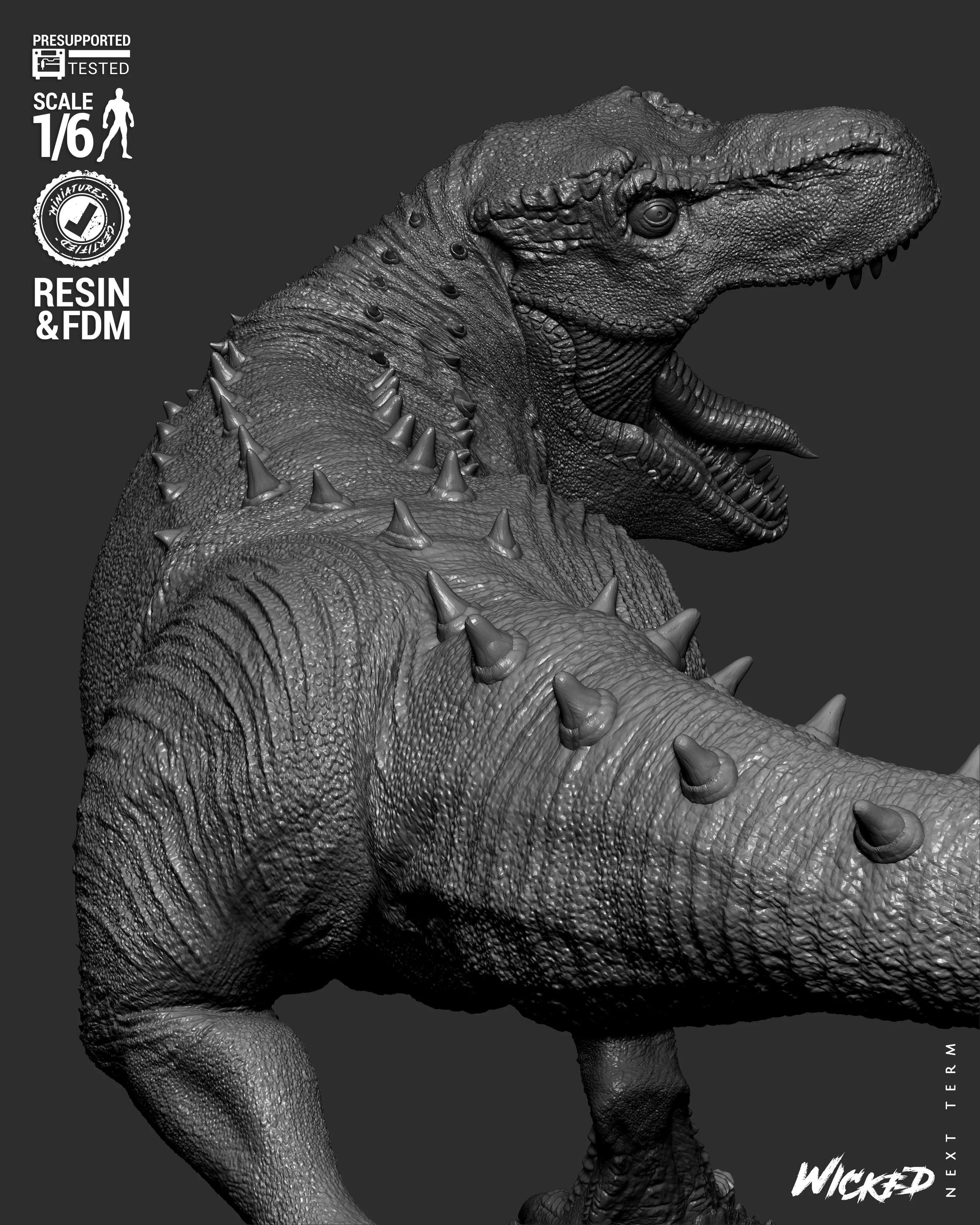 Wicked Video Games T-REX Sculpture 3D print model_41