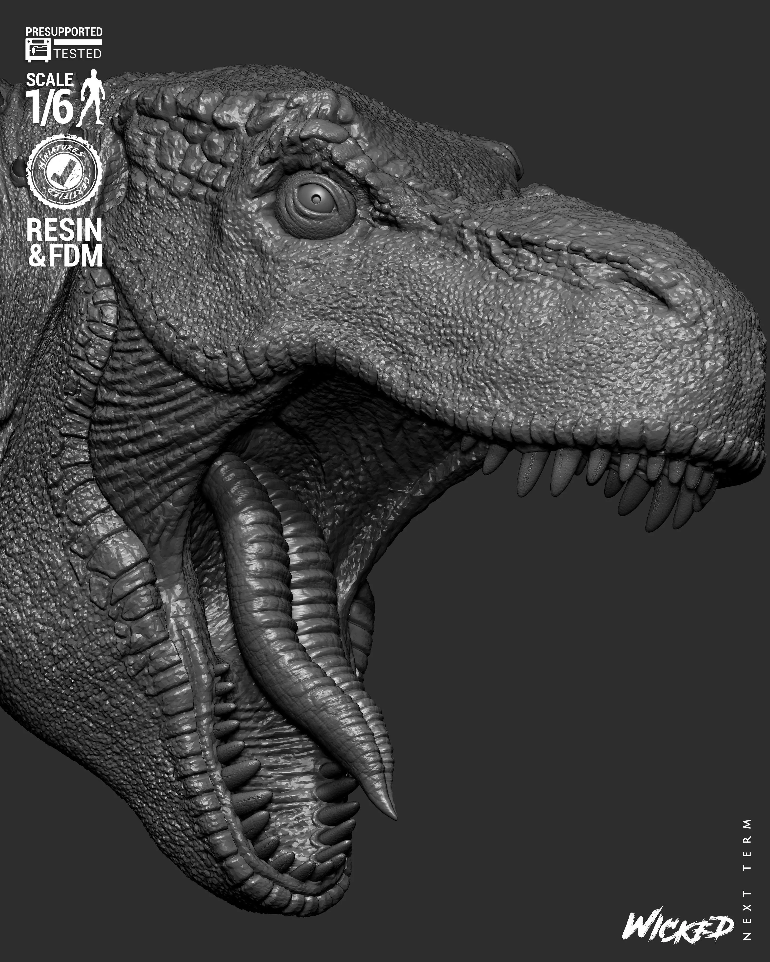 Wicked Video Games T-REX Sculpture 3D print model_73