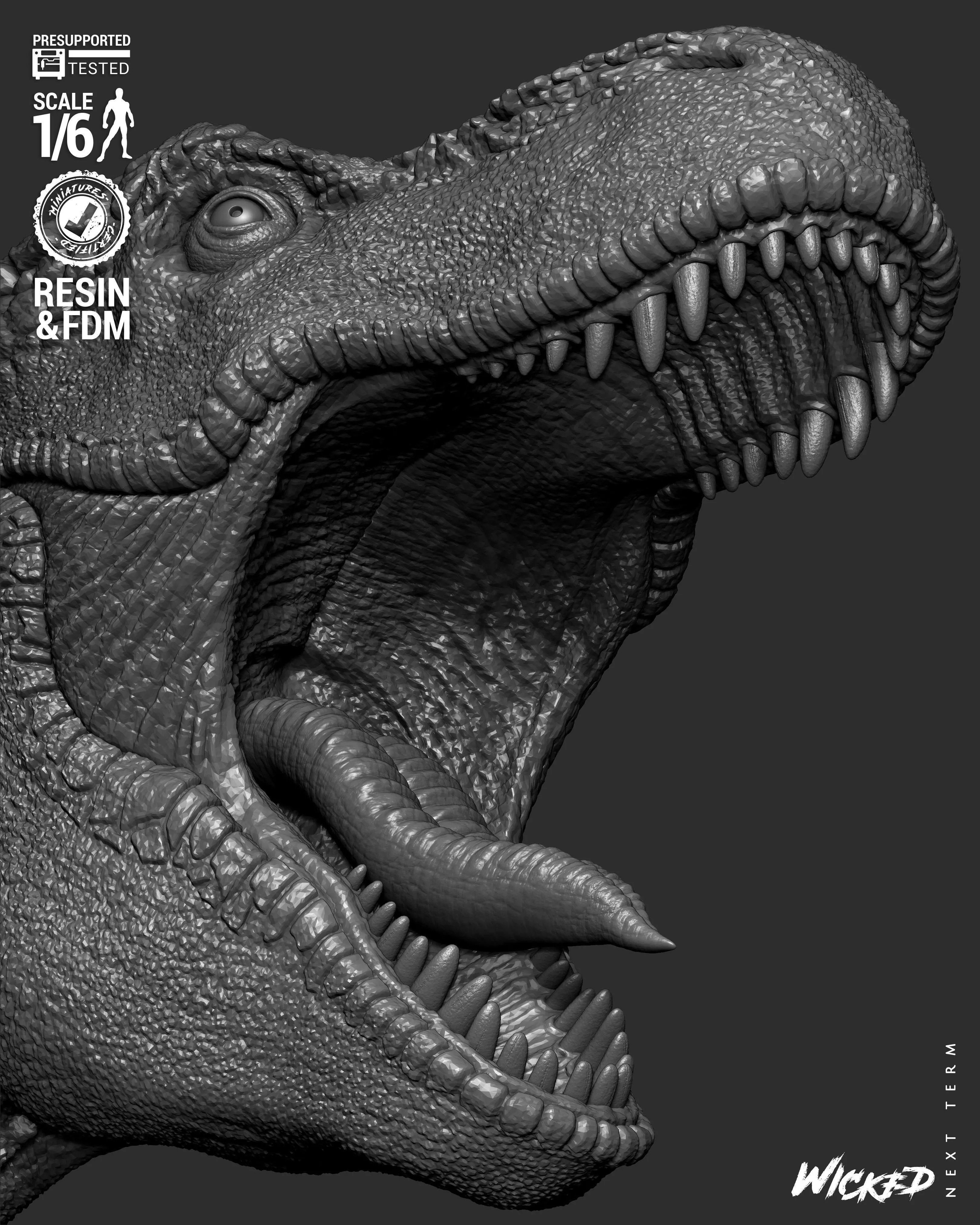 Wicked Video Games T-REX Sculpture 3D print model_56