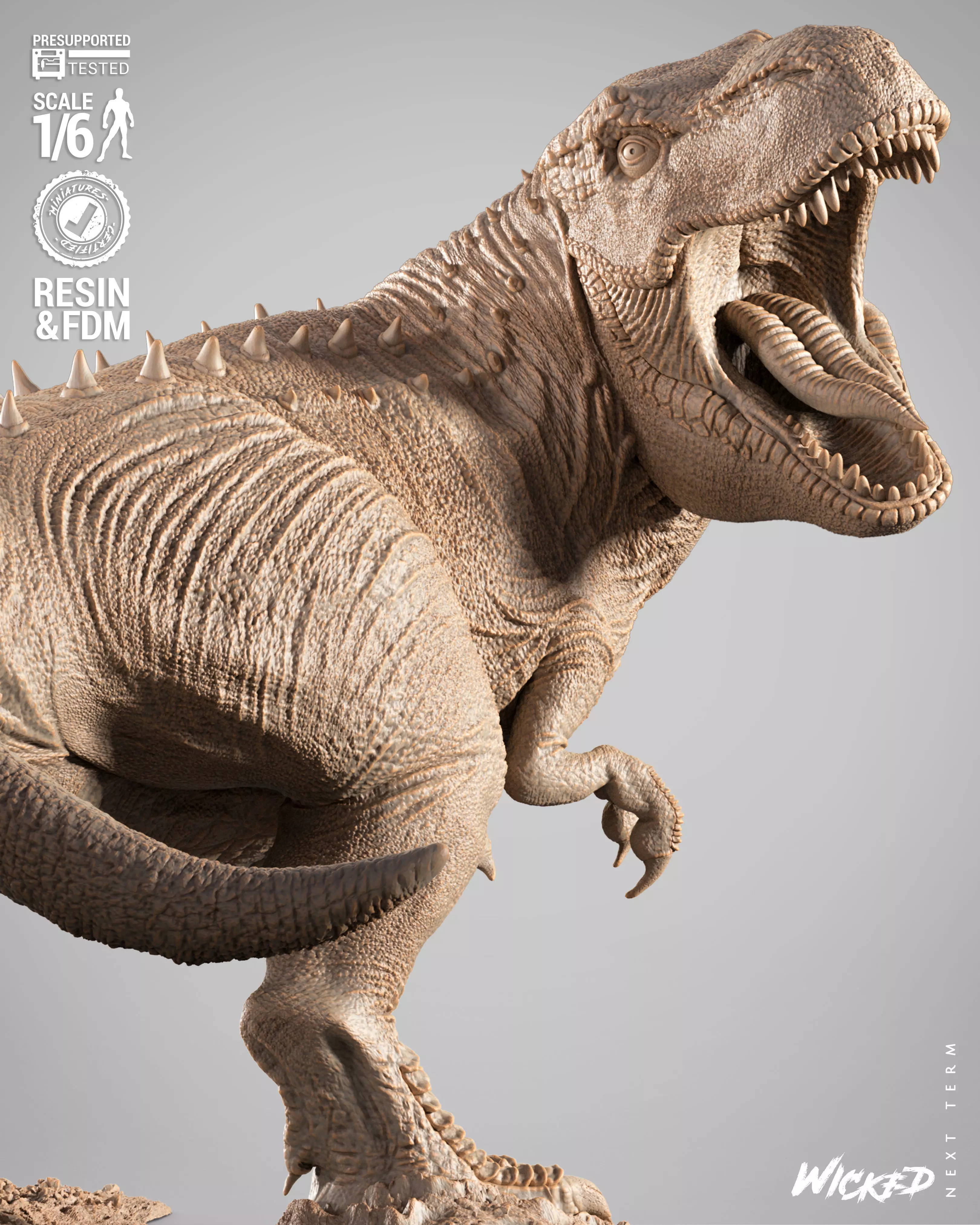 Wicked Video Games T-REX Sculpture 3D print model_6