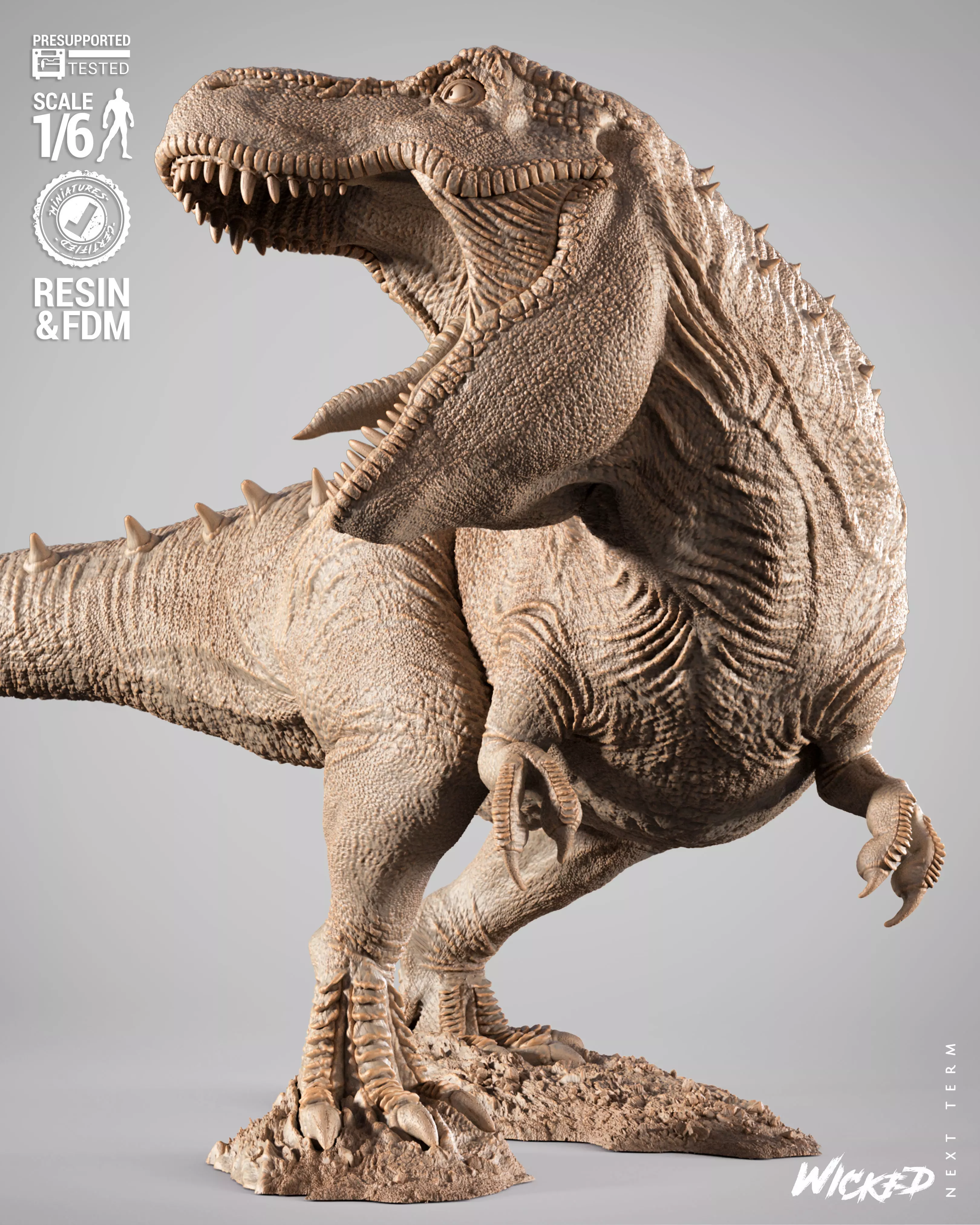 Wicked Video Games T-REX Sculpture 3D print model_0