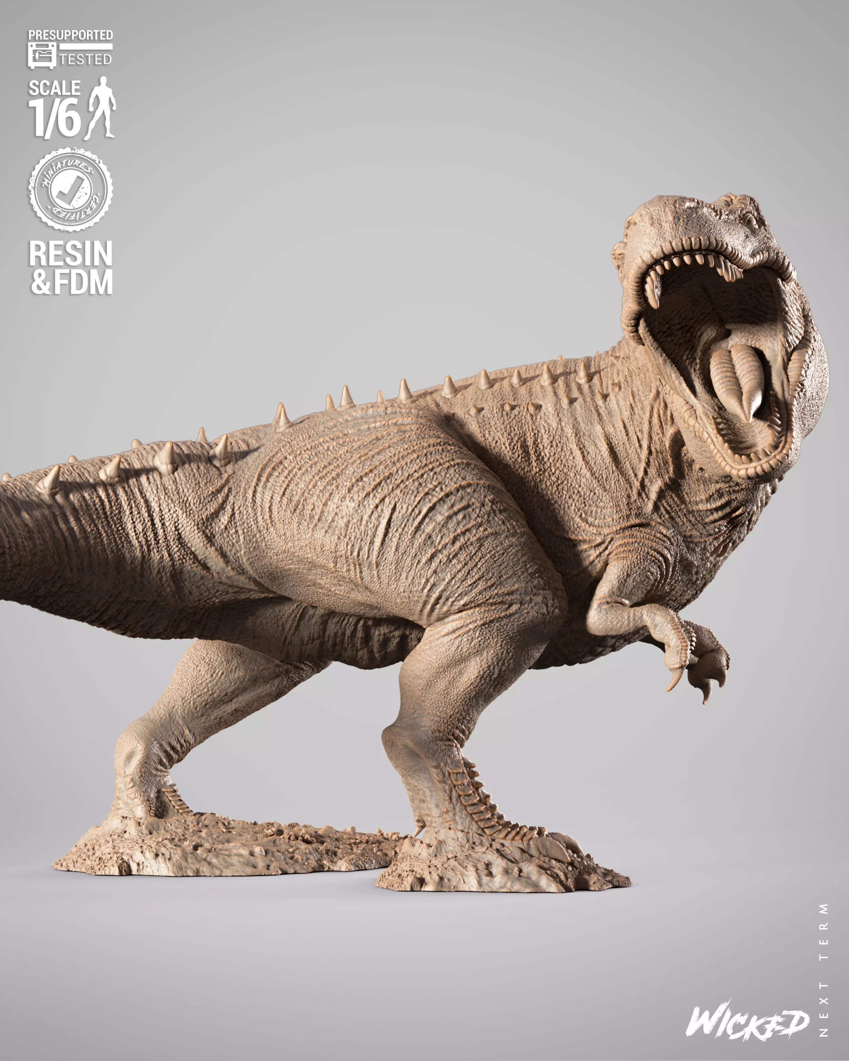Wicked Video Games T-REX Sculpture 3D print model_1