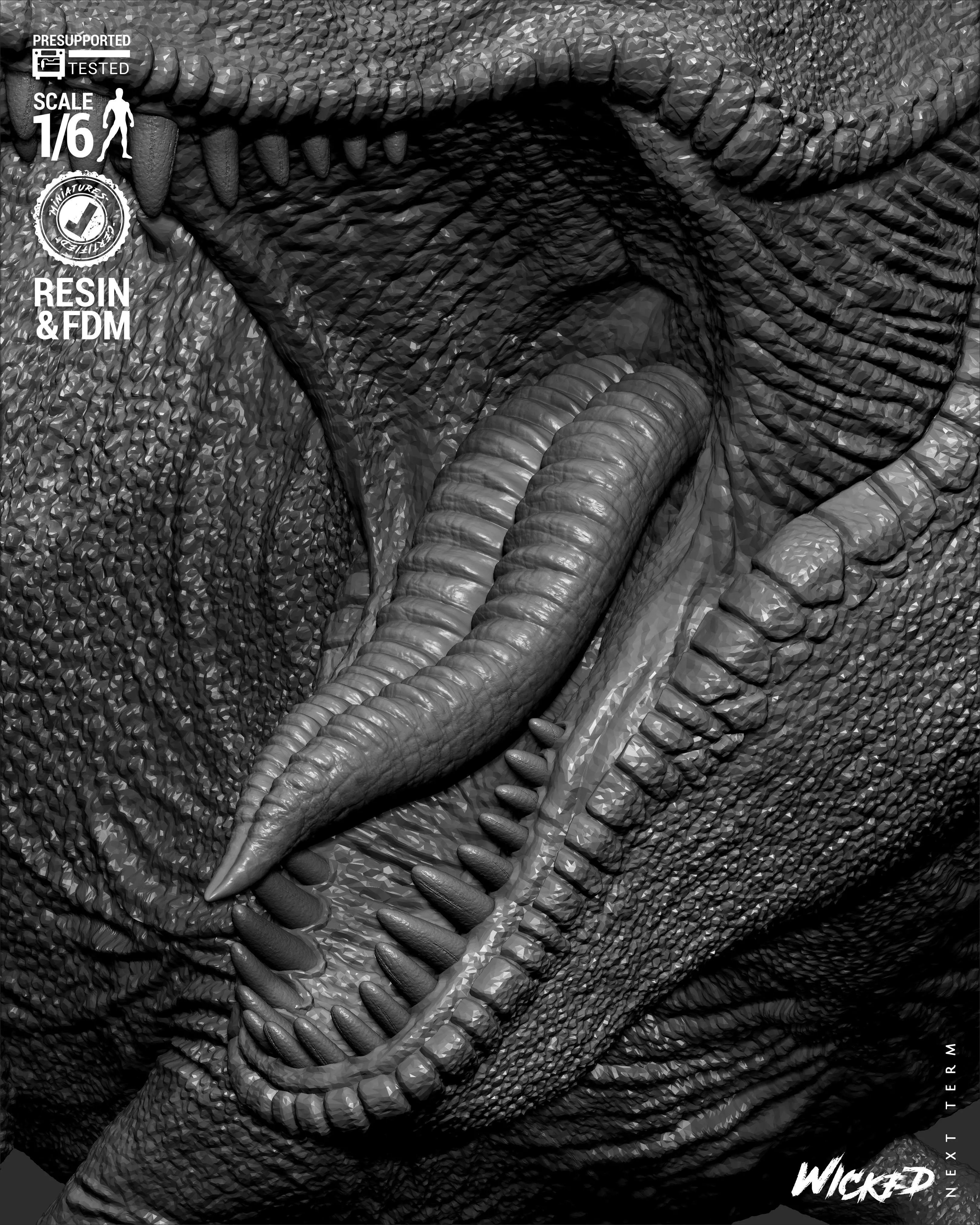 Wicked Video Games T-REX Sculpture 3D print model_53