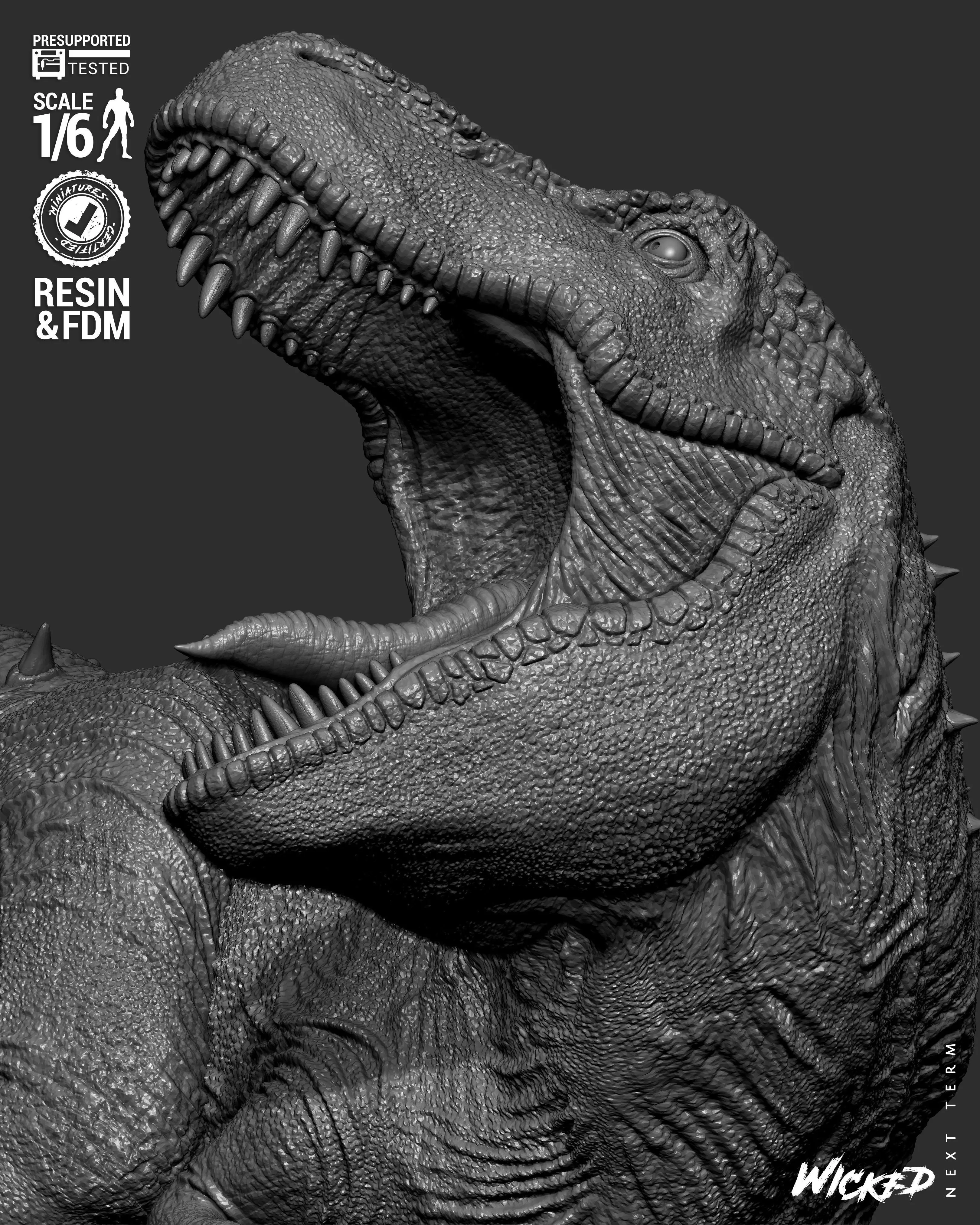Wicked Video Games T-REX Sculpture 3D print model_60