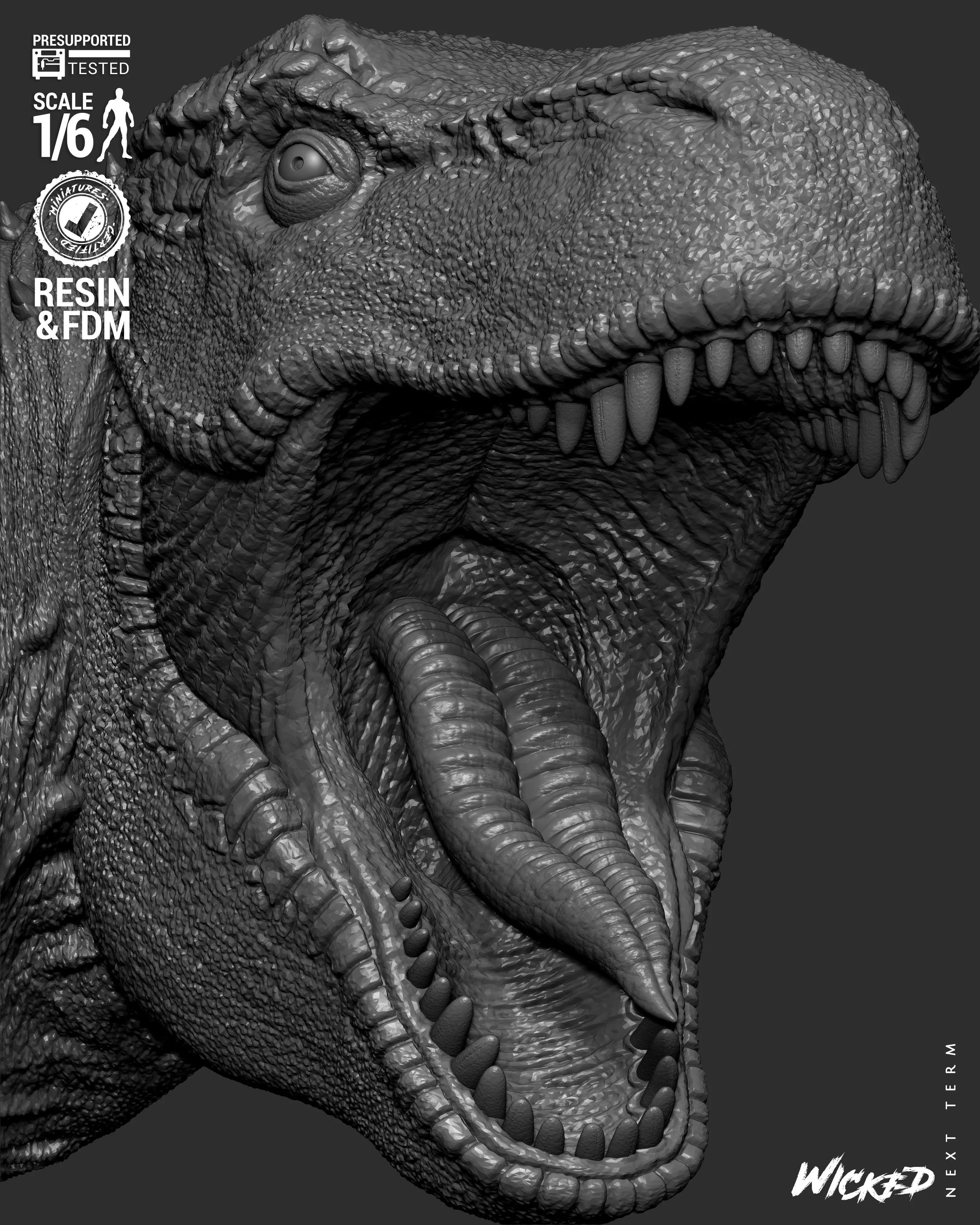 Wicked Video Games T-REX Sculpture 3D print model_54